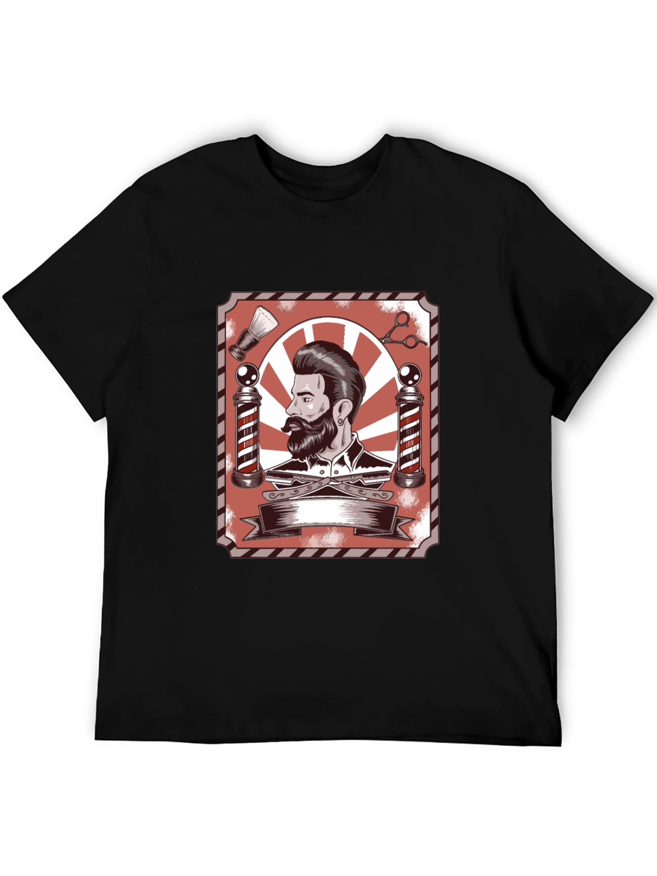 Barber Shop Style Graphic T-Shirt