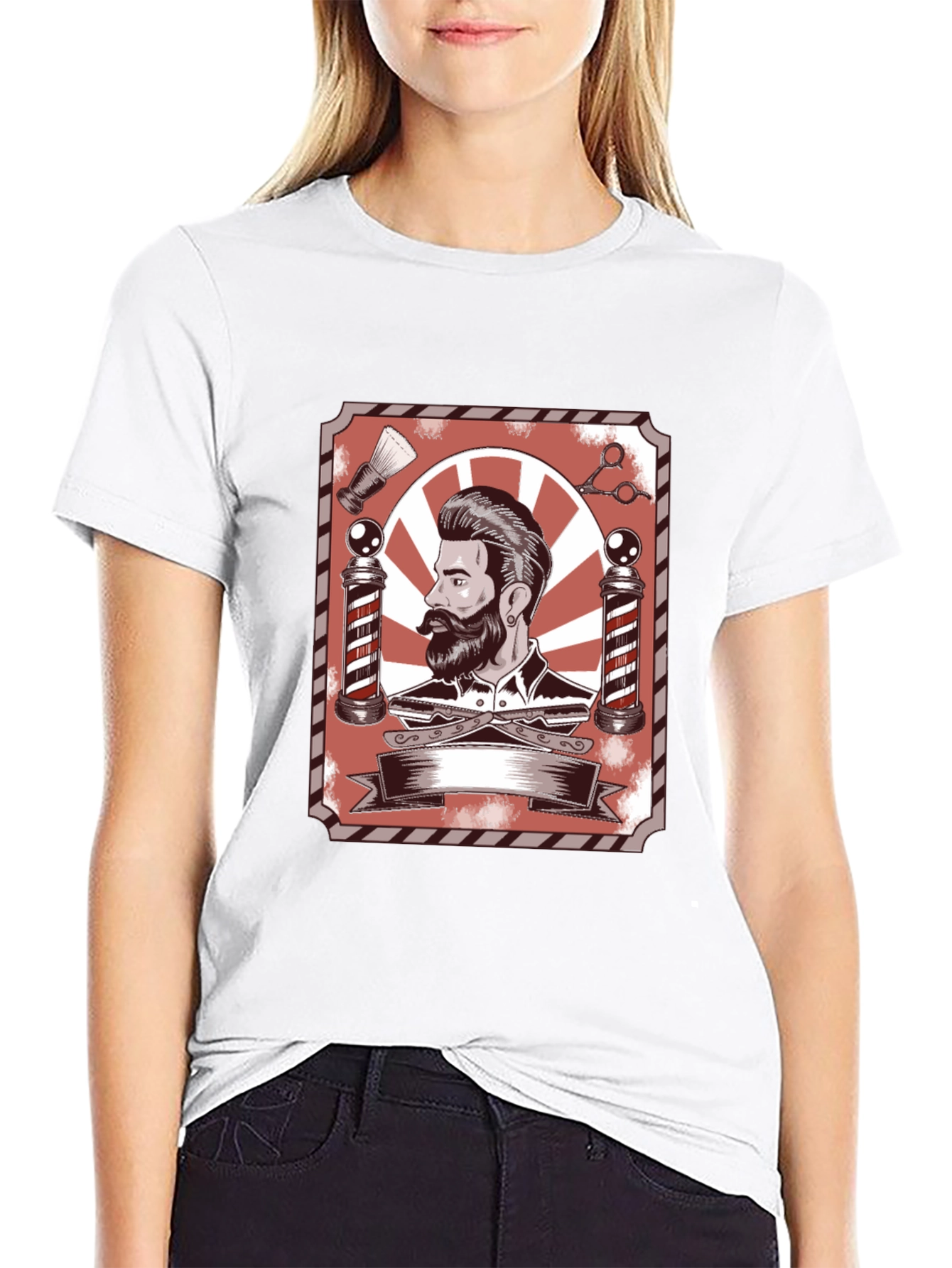 Barber Shop Style Graphic T-Shirt