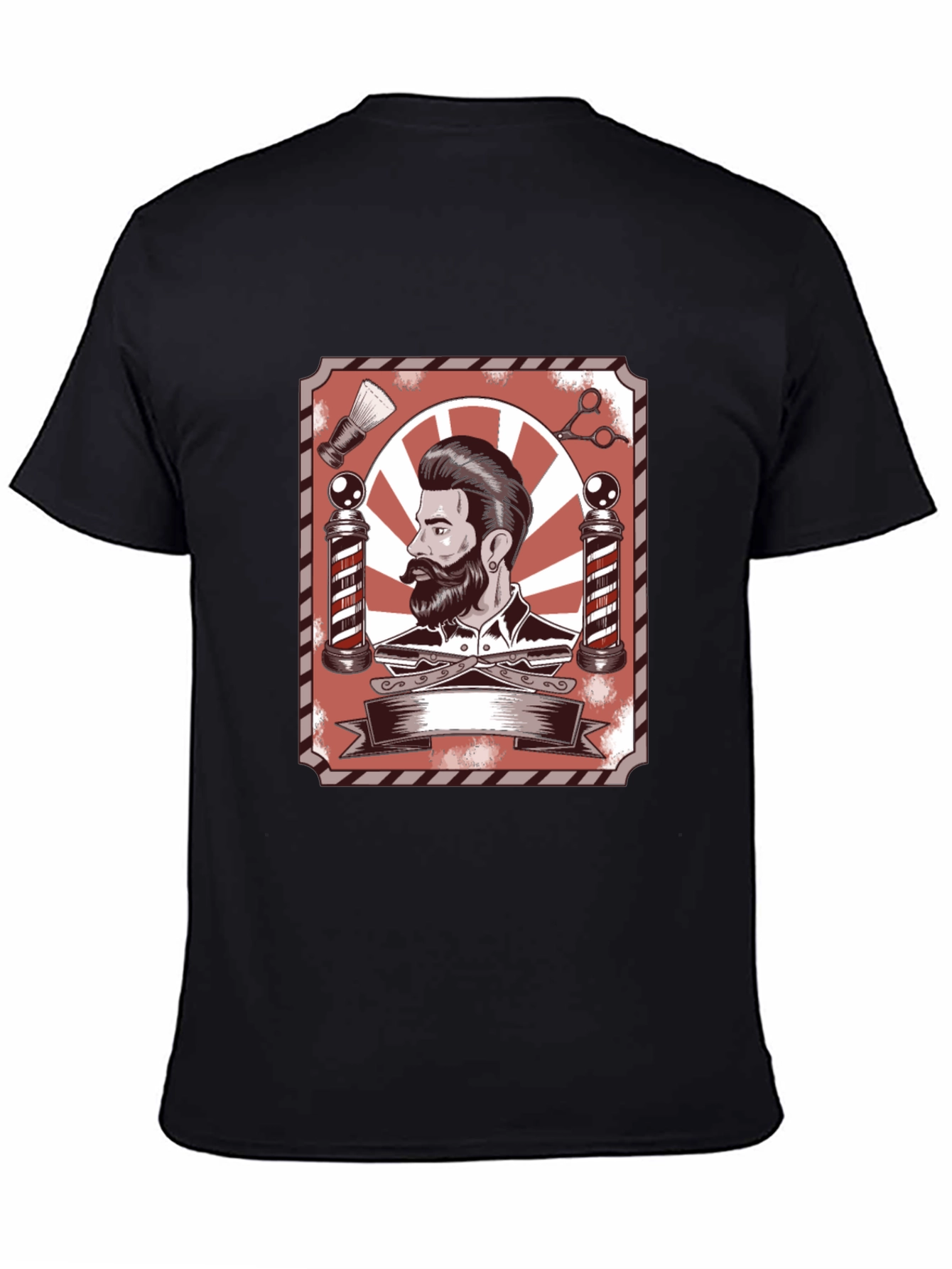 Barber Shop Style Graphic T-Shirt