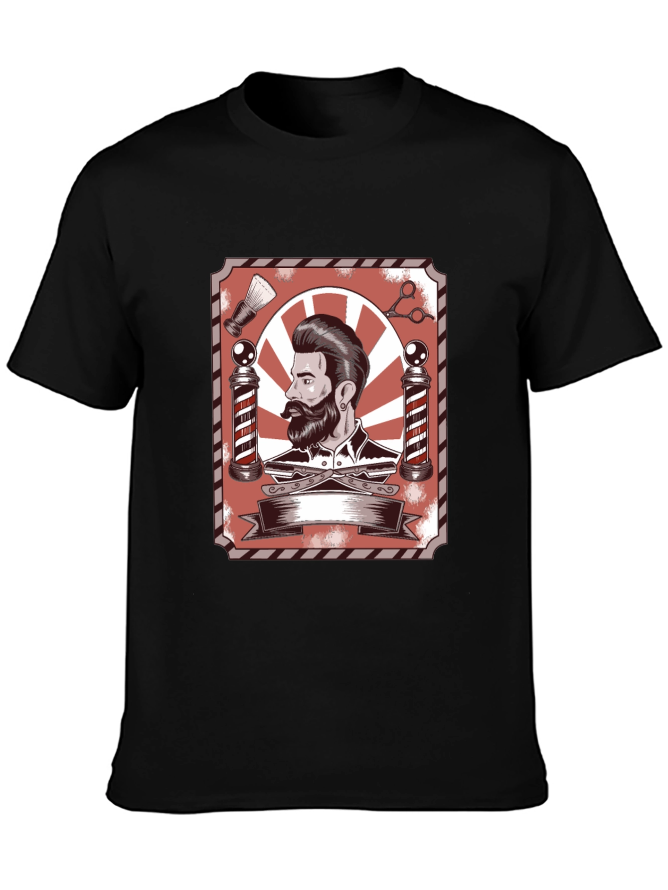 Barber Shop Style Graphic T-Shirt