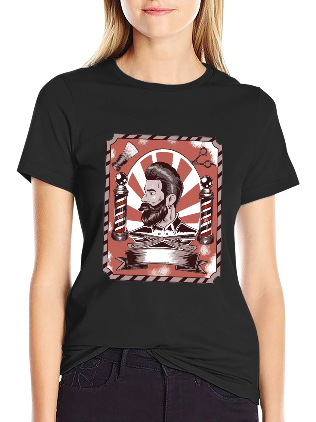 Barber Shop Style Graphic T-Shirt