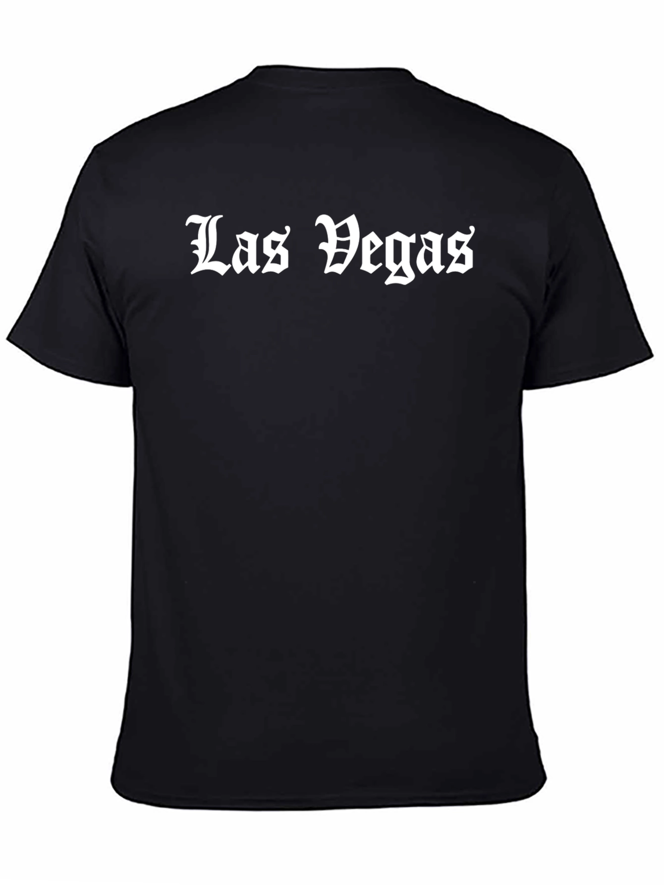 Las Vegas Graphic T-Shirt - Black Crew Neck Tee