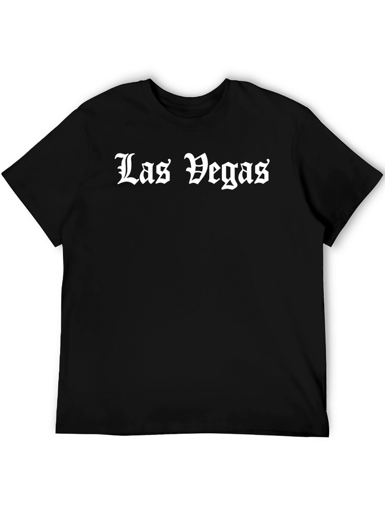 Las Vegas Graphic T-Shirt - Black Crew Neck Tee