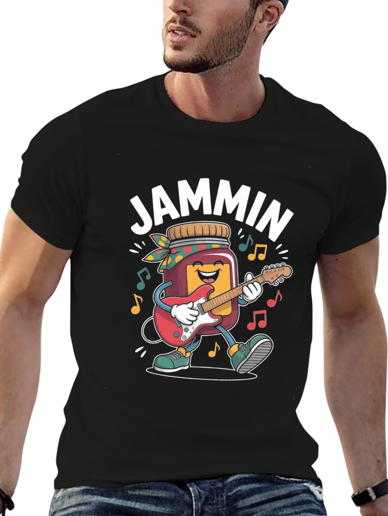 Jammin T-Shirt - Musical Cartoon Graphic Tee