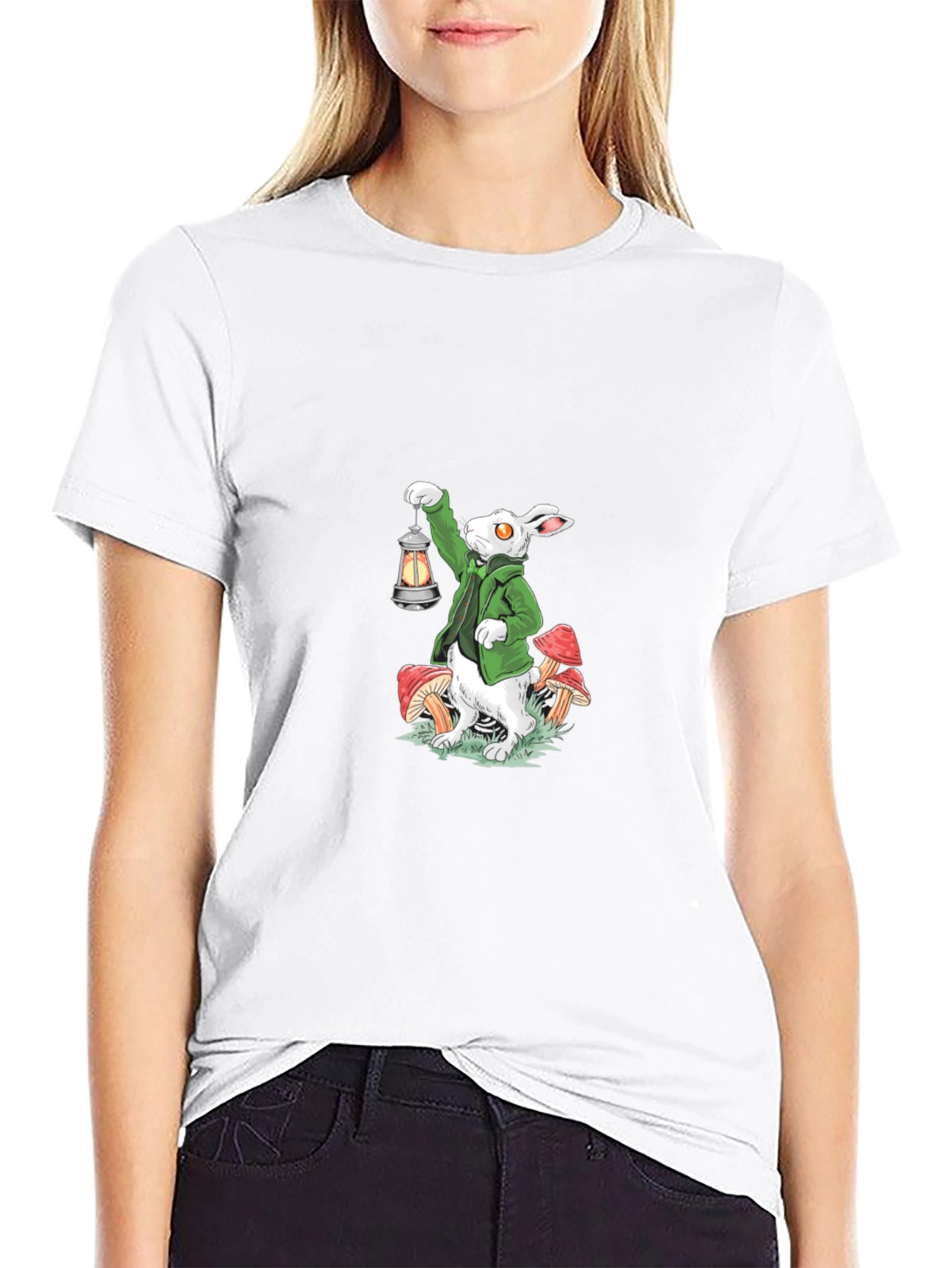 Rabbit with Lantern Graphic Tee