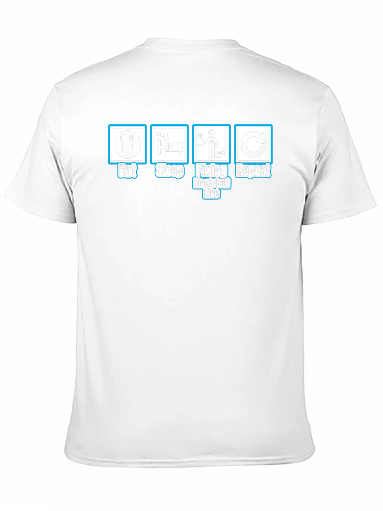 Eat Sleep Fix Electrical Line Repeat T-Shirt