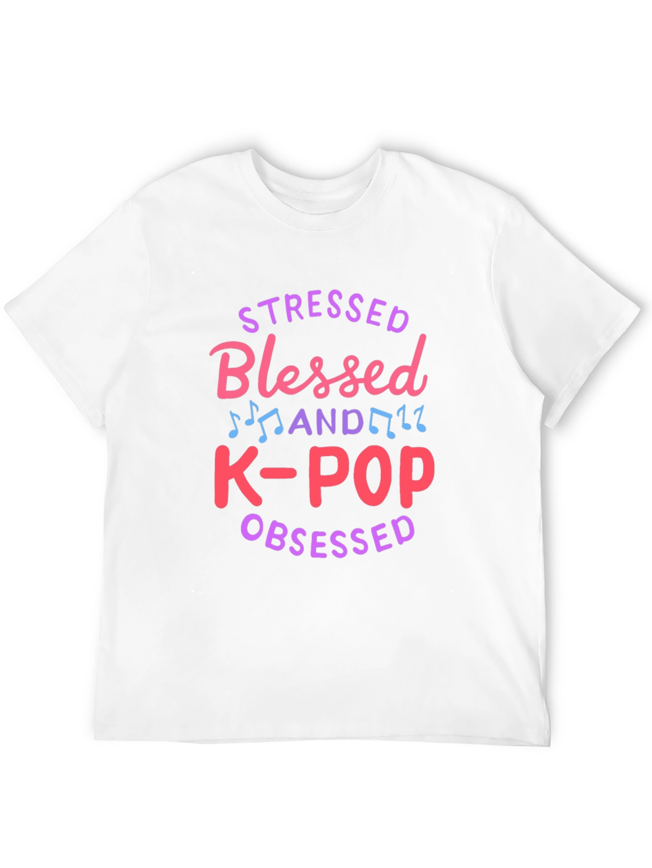 Stressed Blessed K-Pop Obsessed Graphic Tee