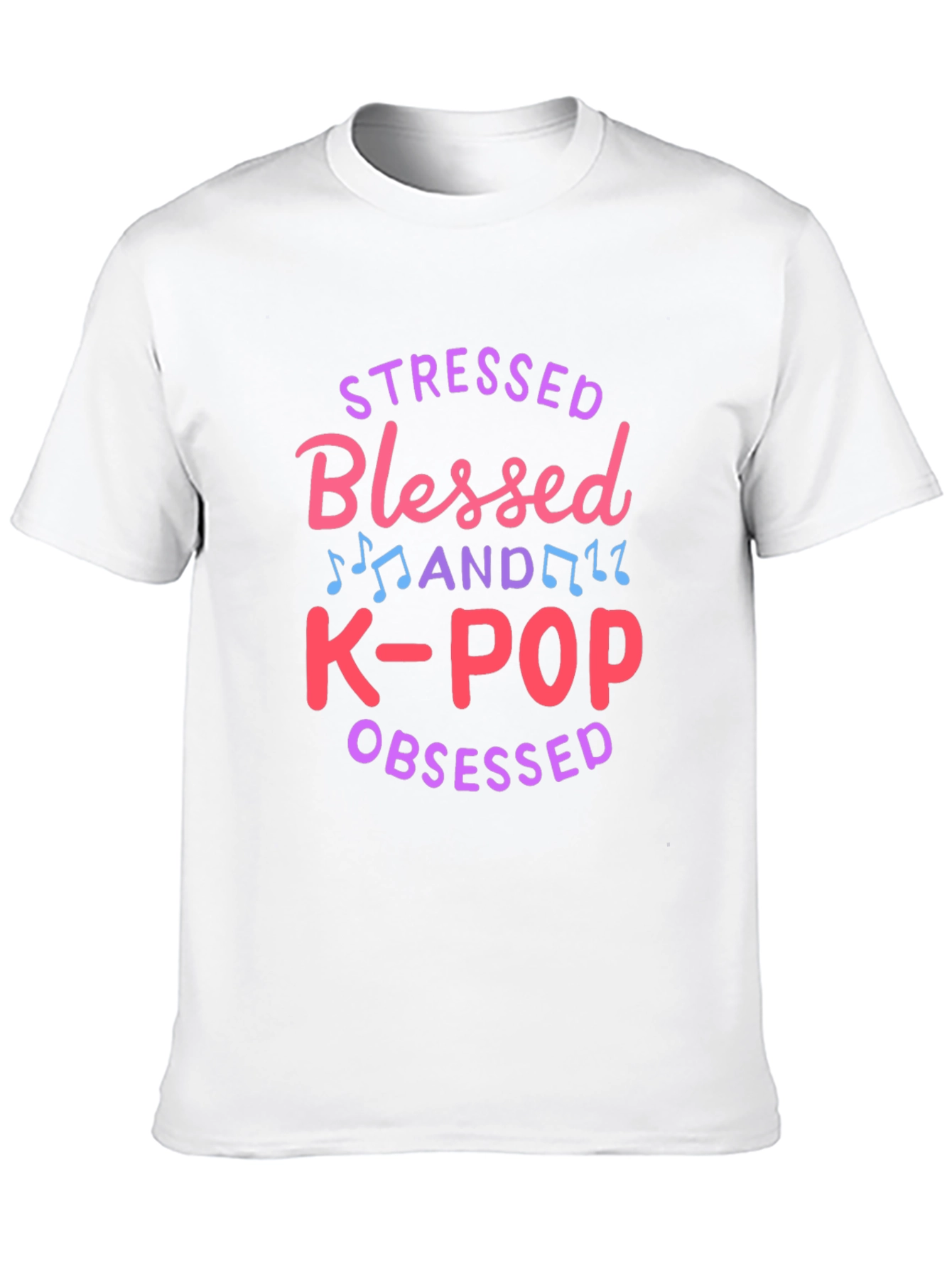 Stressed Blessed K-Pop Obsessed Graphic Tee