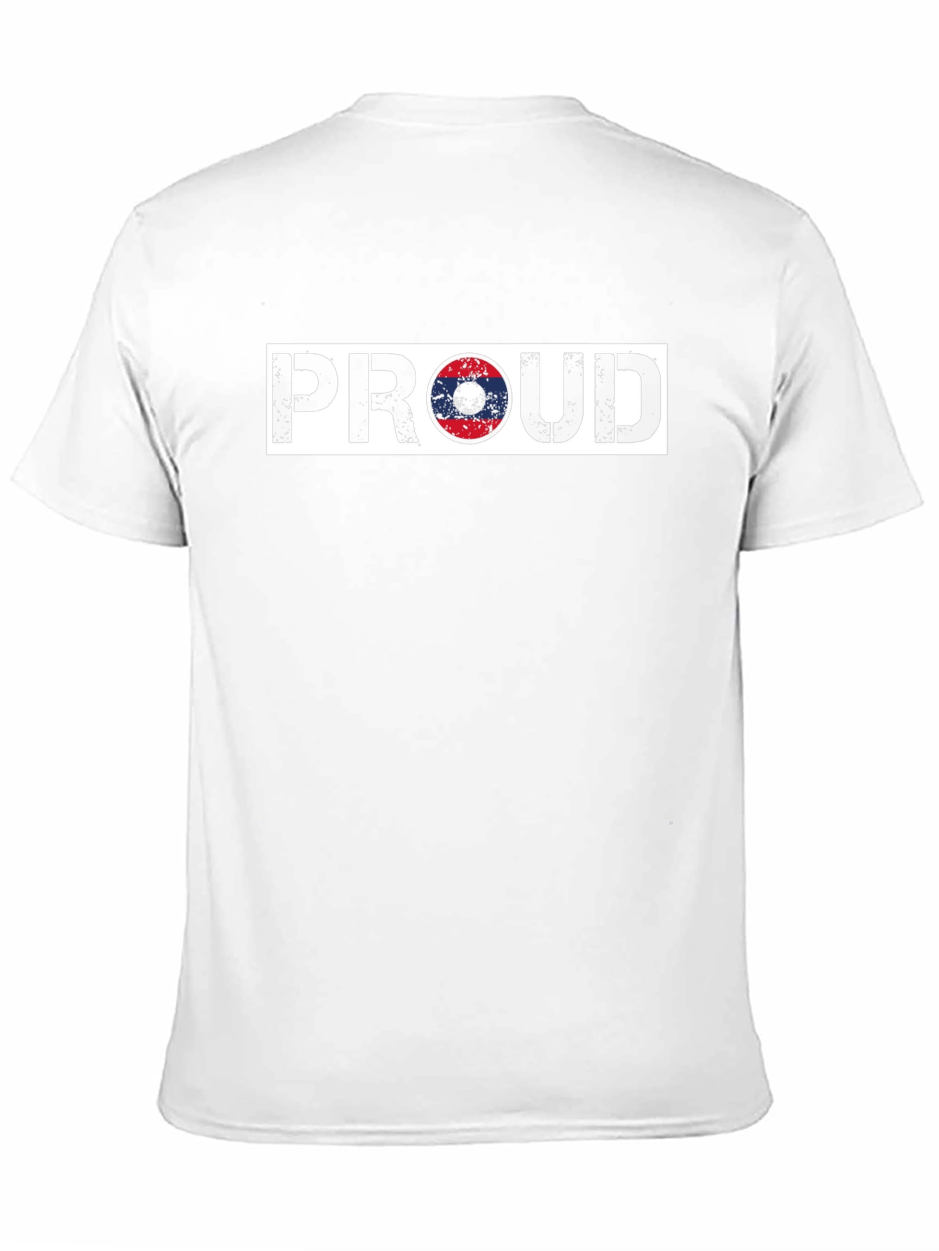 Proud Laos Flag T-Shirt - Black