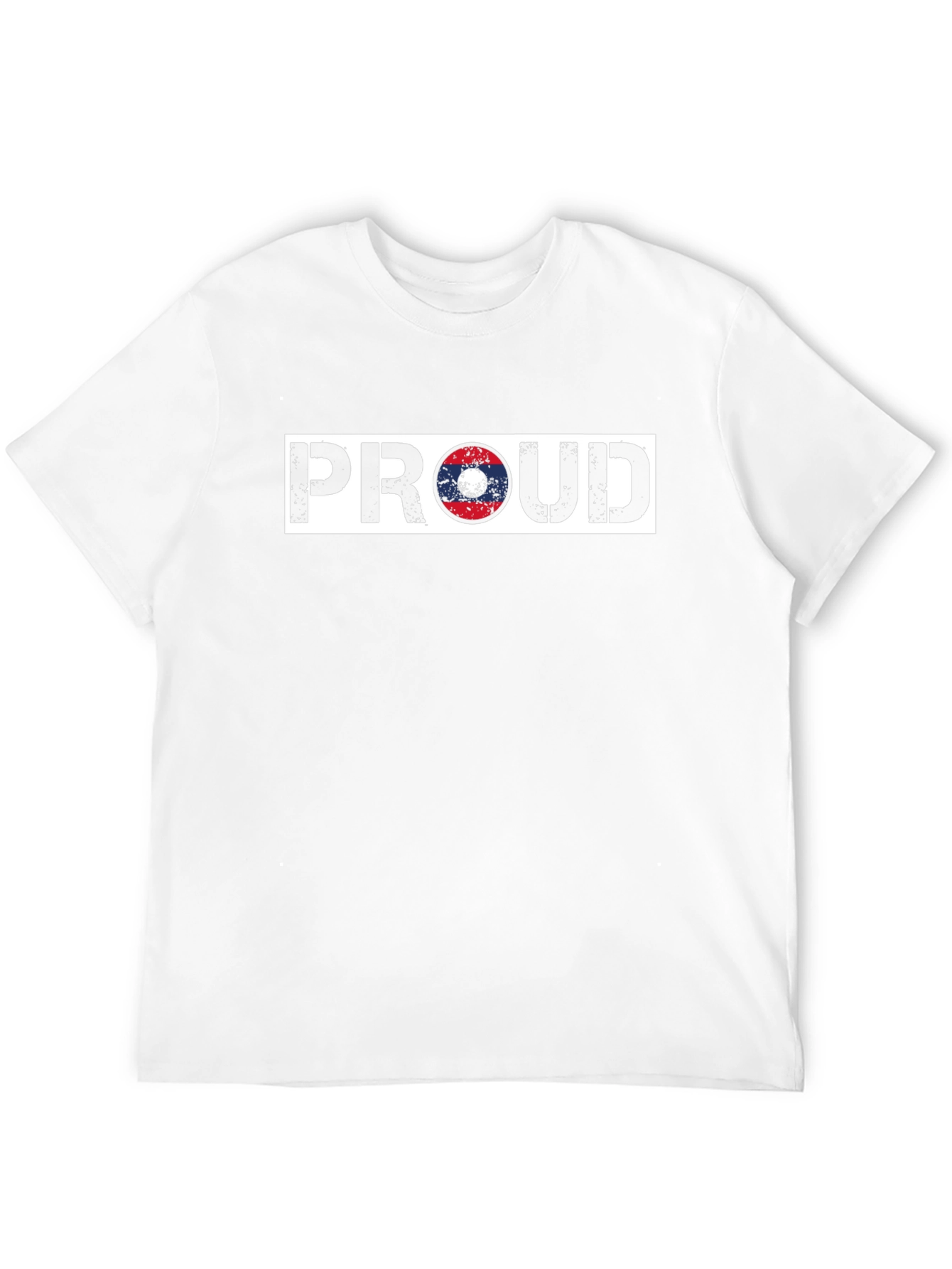 Proud Laos Flag T-Shirt - Black