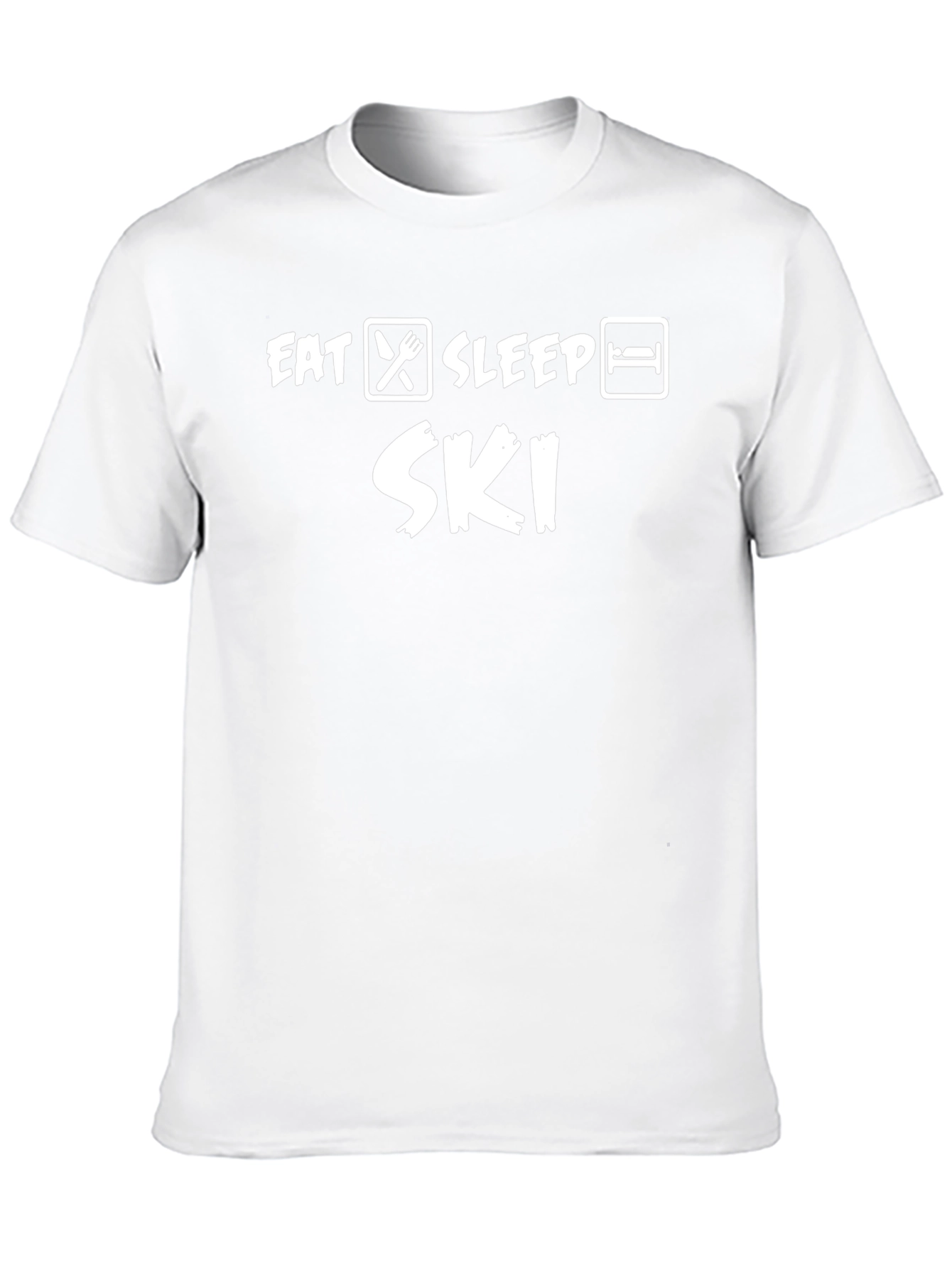 Eat Sleep Ski T-Shirt - Black Graphic Tee