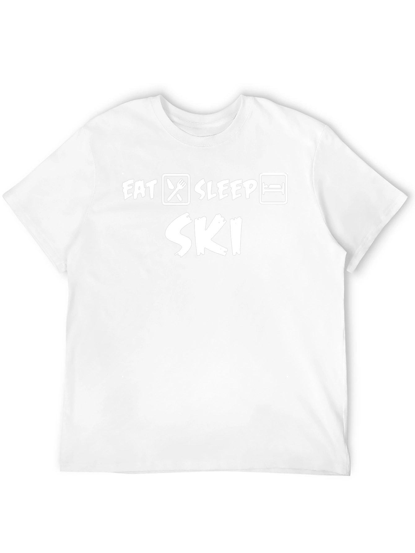 Eat Sleep Ski T-Shirt - Black Graphic Tee