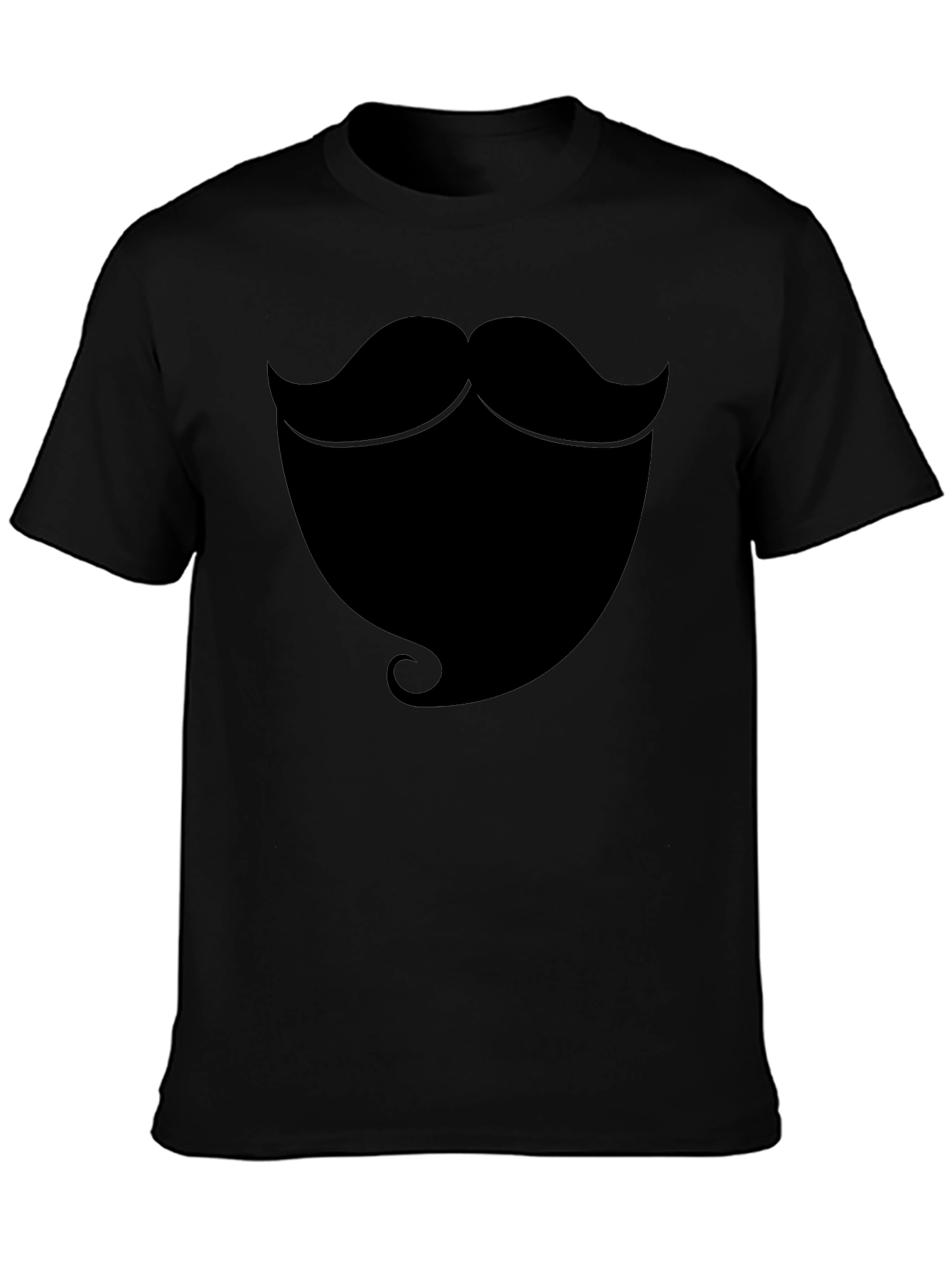 Beard Graphic T-Shirt - Black Casual Tee