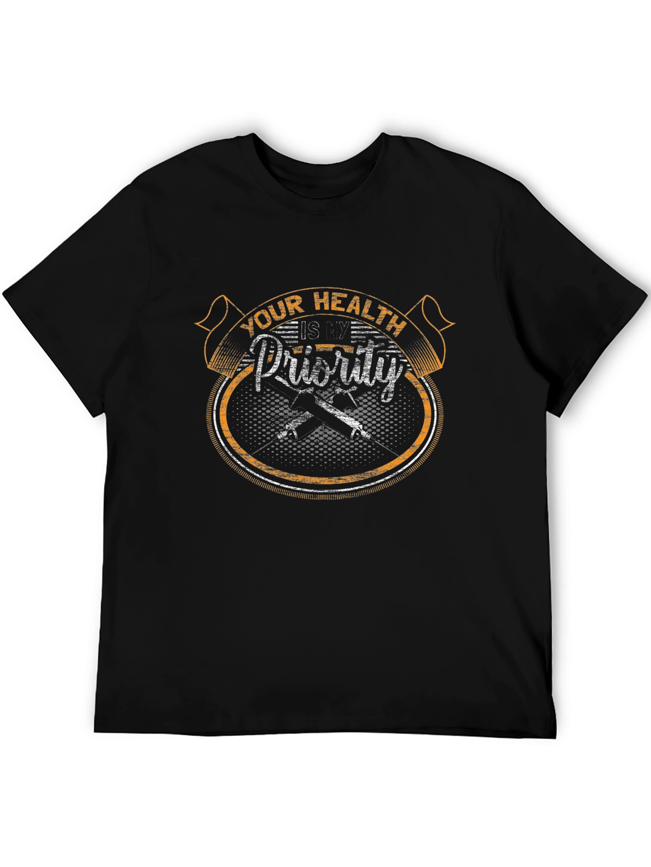 Health Priority Graphic Tee - Unisex Black T-Shirt
