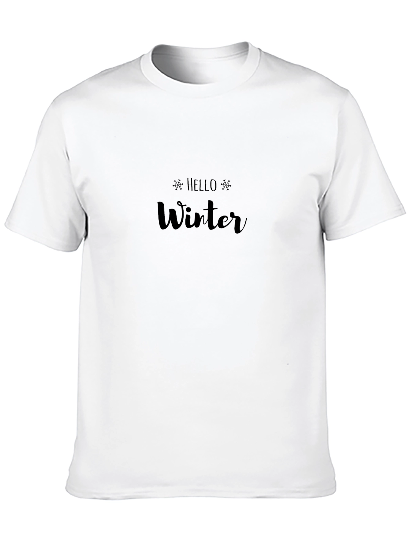 Hello Winter Black T-Shirt