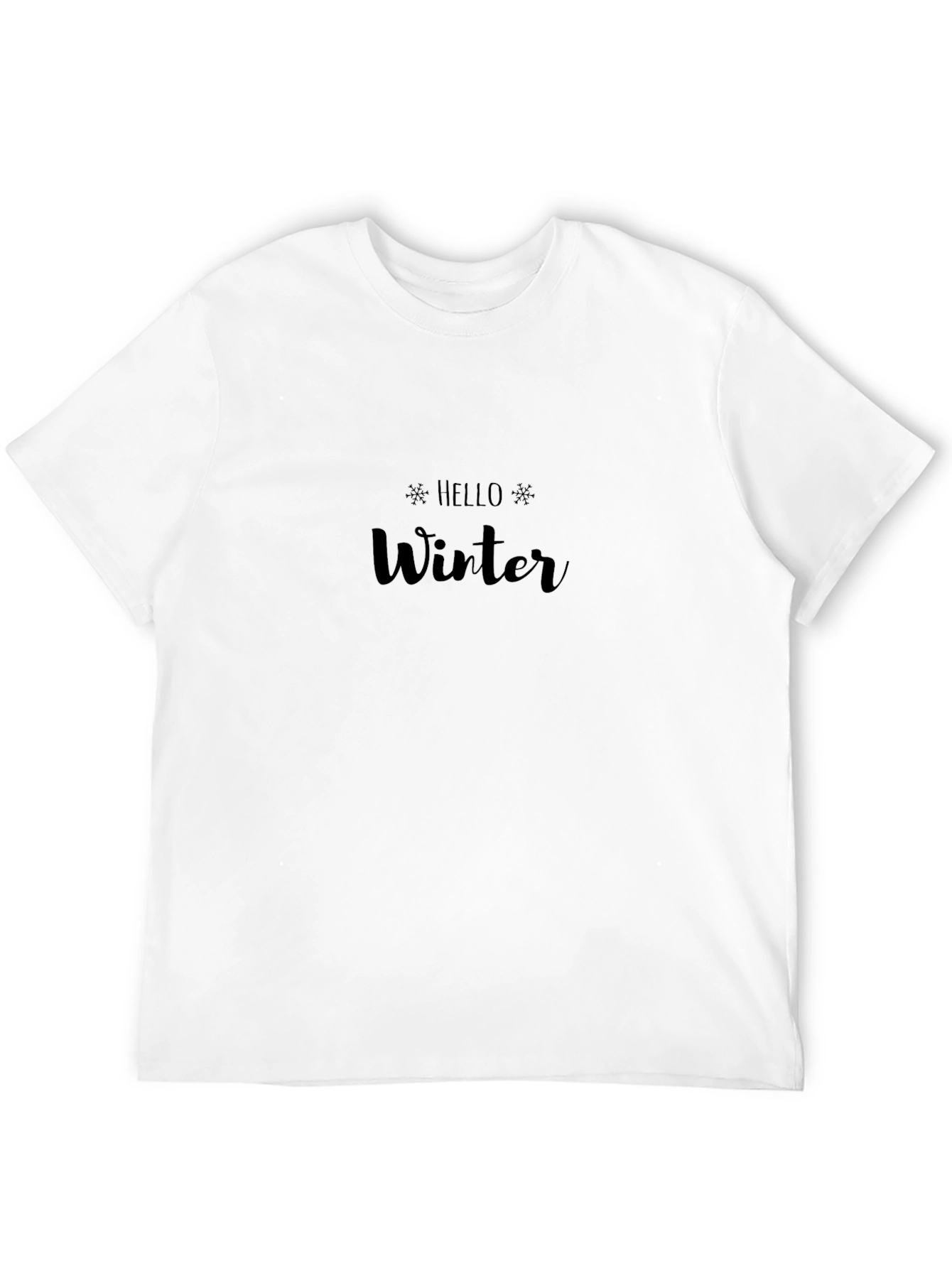 Hello Winter Black T-Shirt