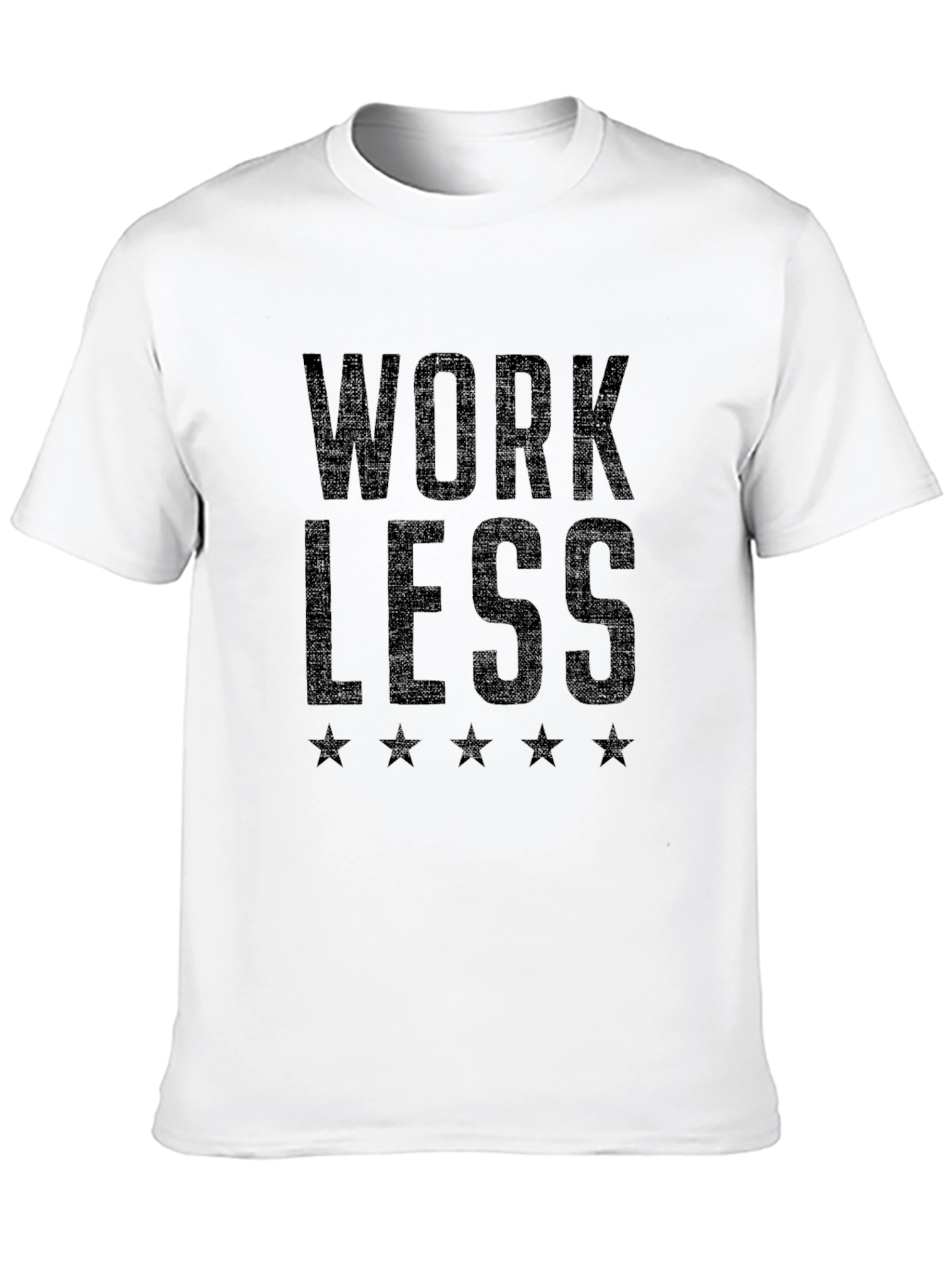 Work Less Tee - Relaxed Fit Black T-Shirt