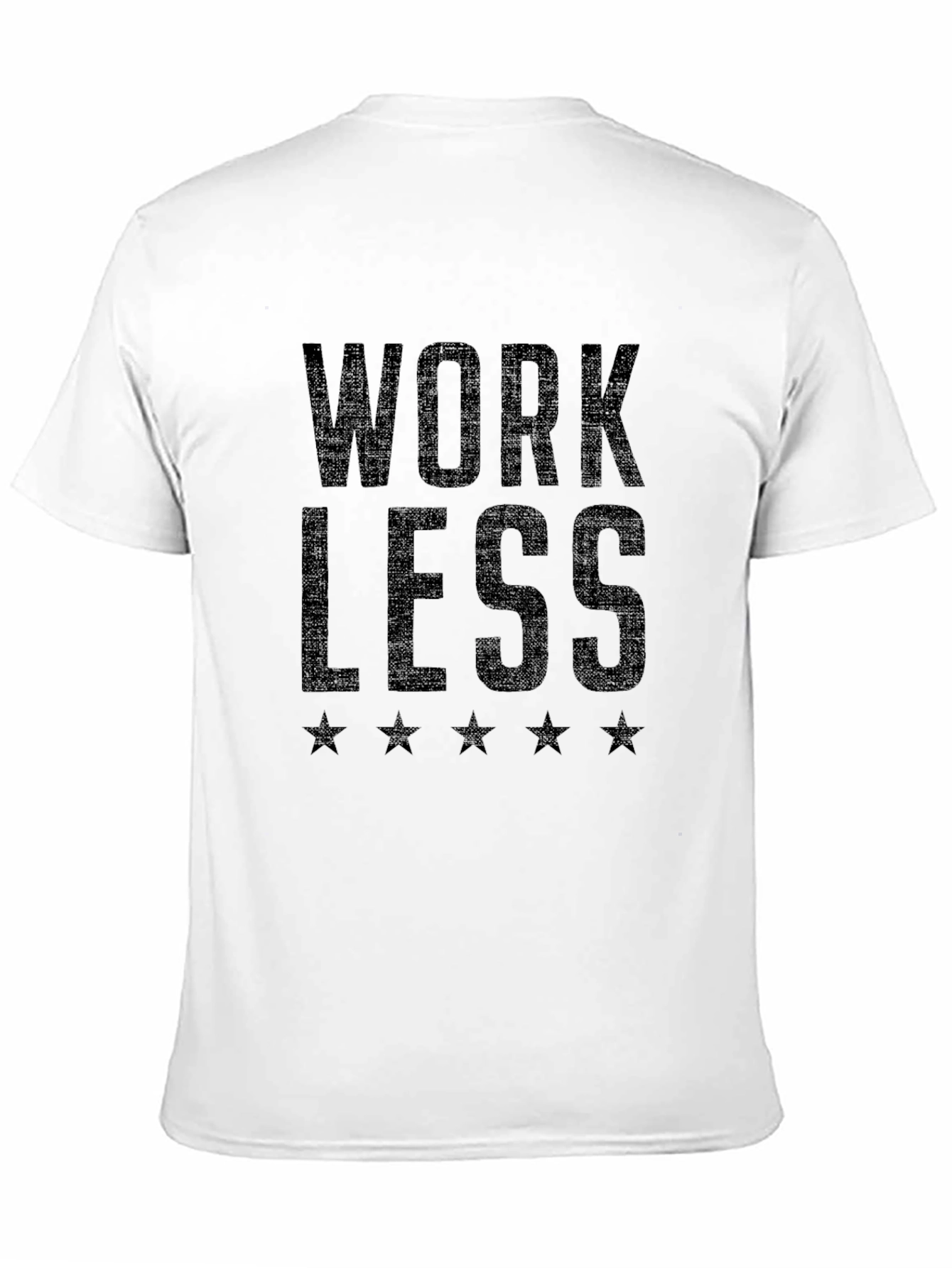 Work Less Tee - Relaxed Fit Black T-Shirt