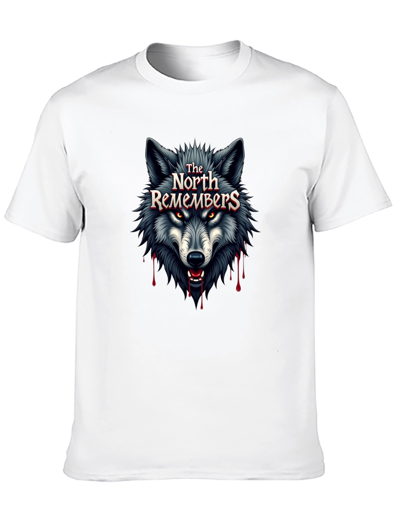The North Remembers Wolf Graphic Black T-Shirt