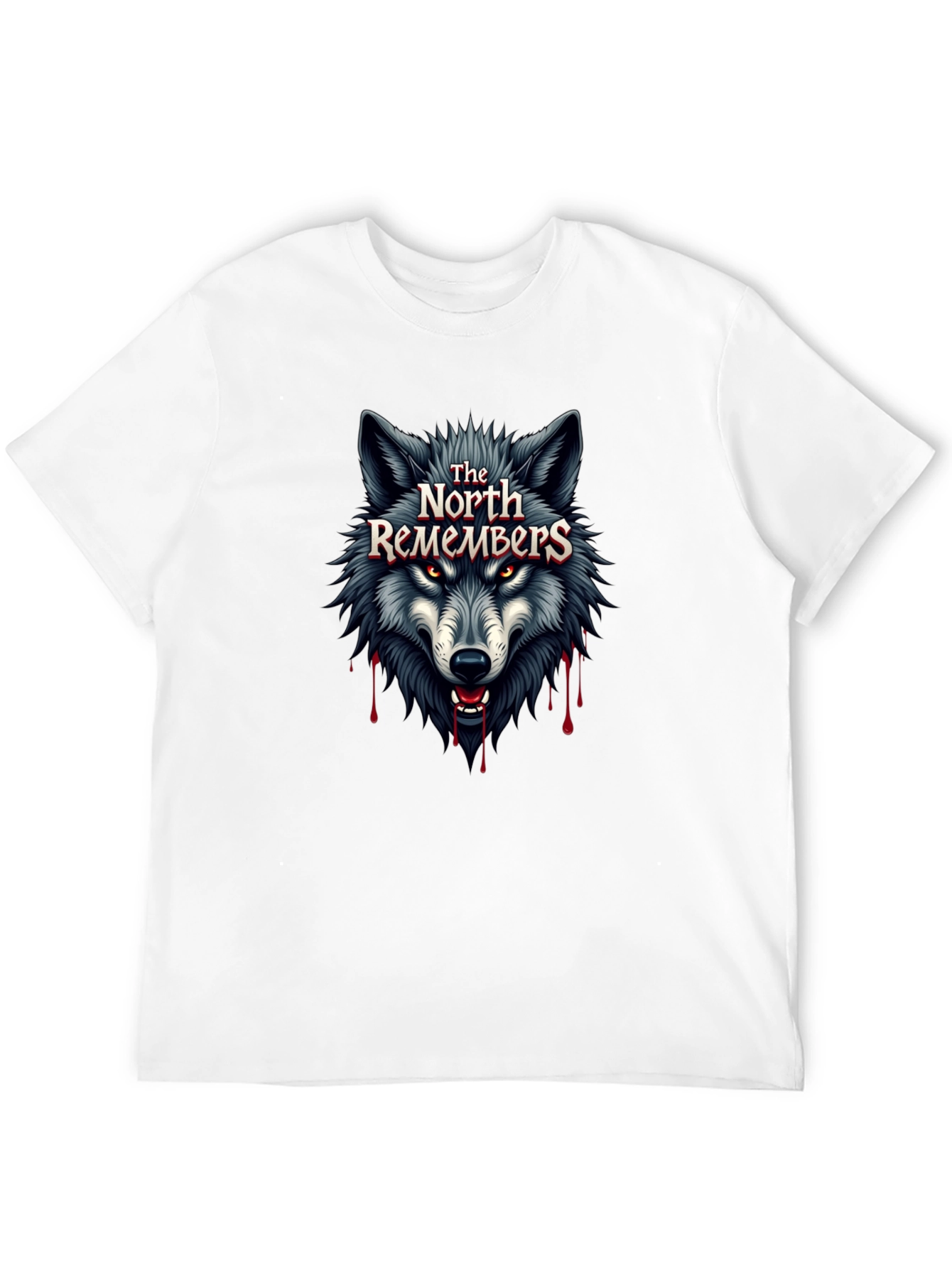 The North Remembers Wolf Graphic Black T-Shirt
