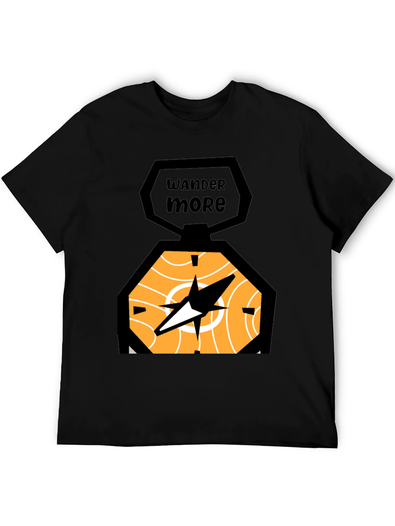 Wander More Compass Graphic Tee - Black