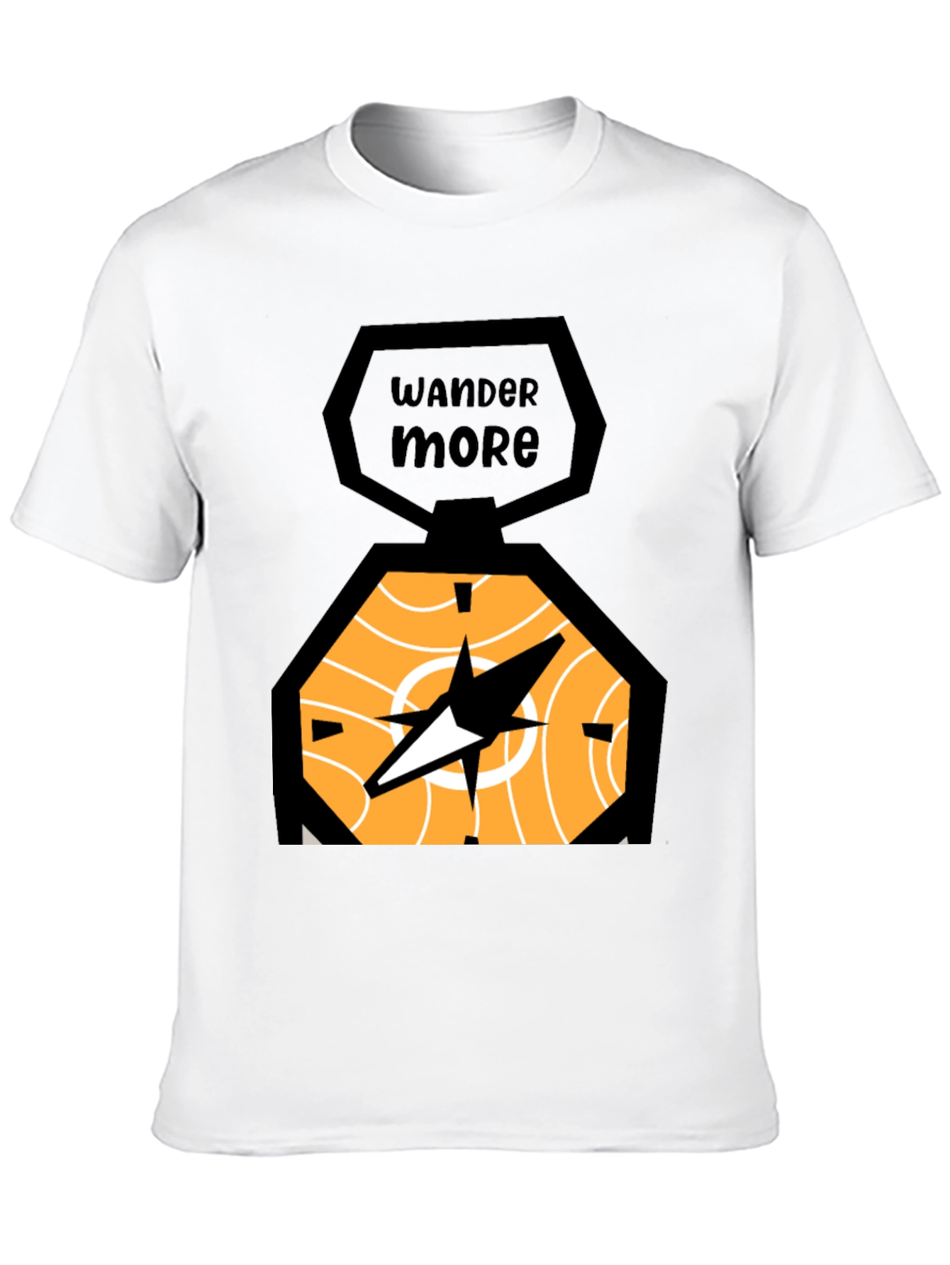 Wander More Compass Graphic Tee - Black