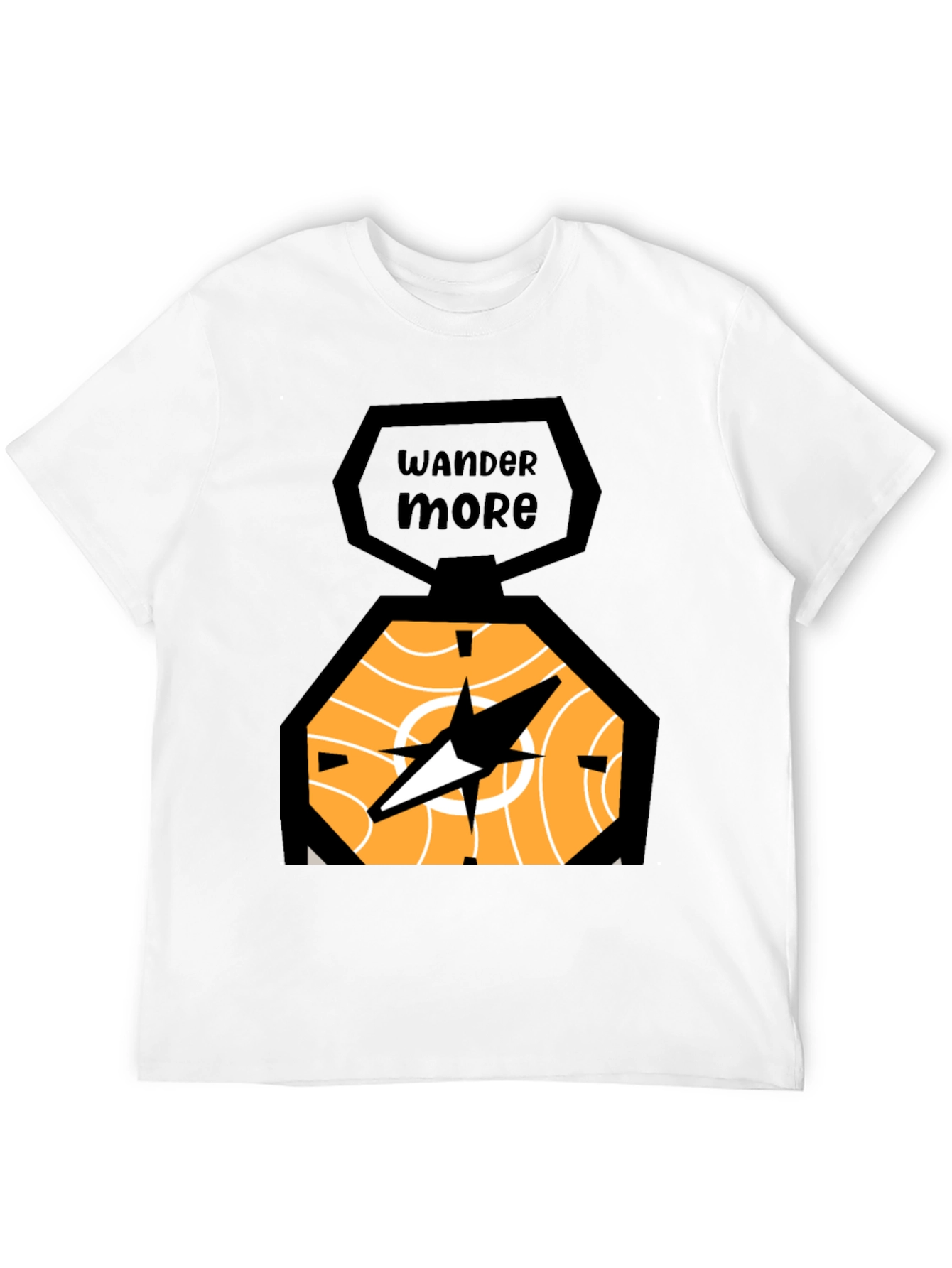 Wander More Compass Graphic Tee - Black