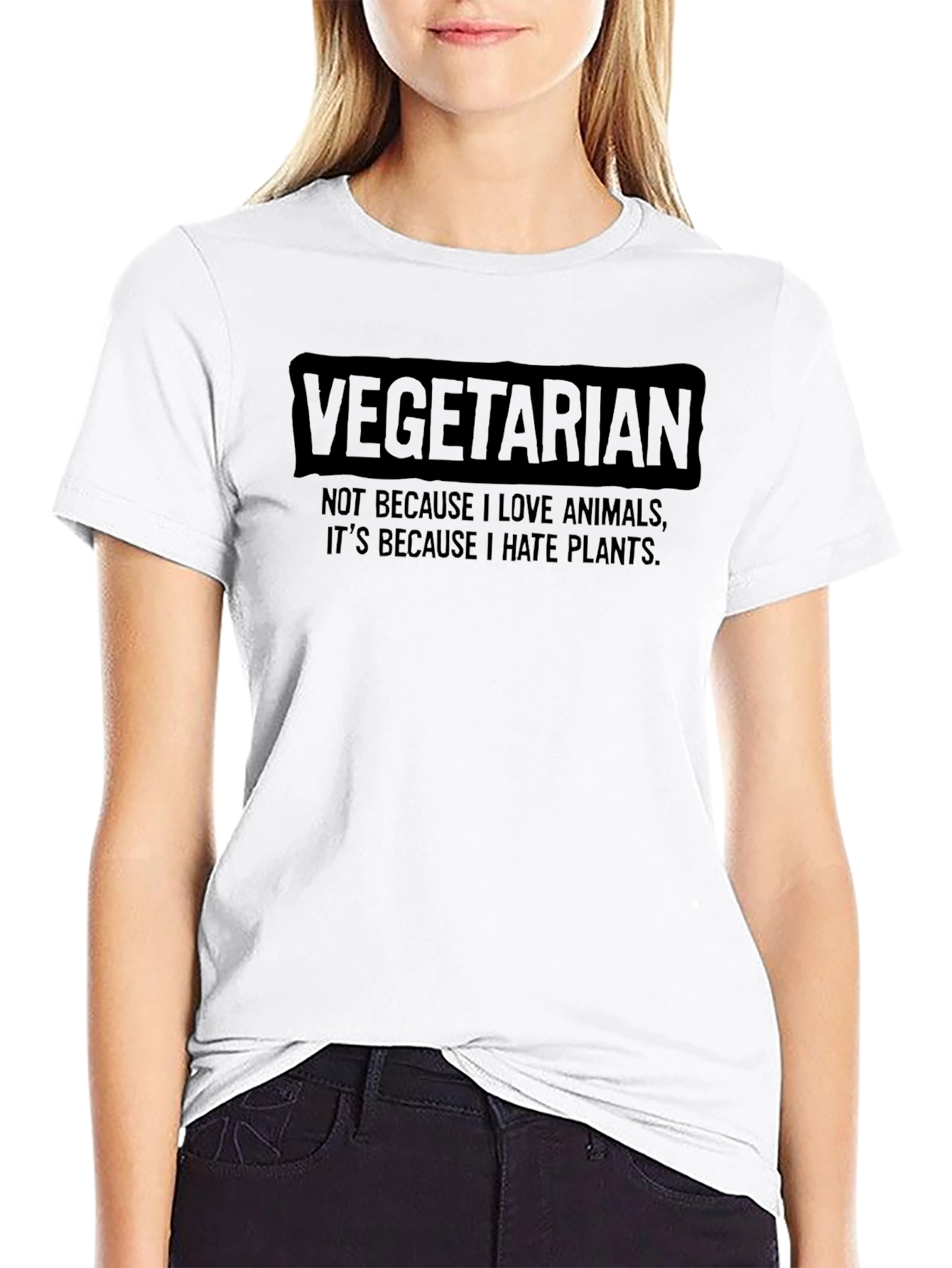 Vegetarian Humor T-Shirt - I Hate Plants