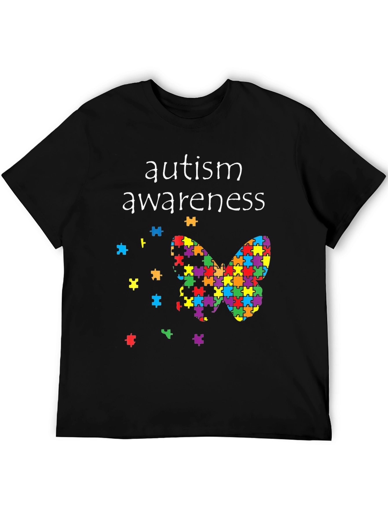 Autism Awareness Butterfly Puzzle Piece T-Shirt