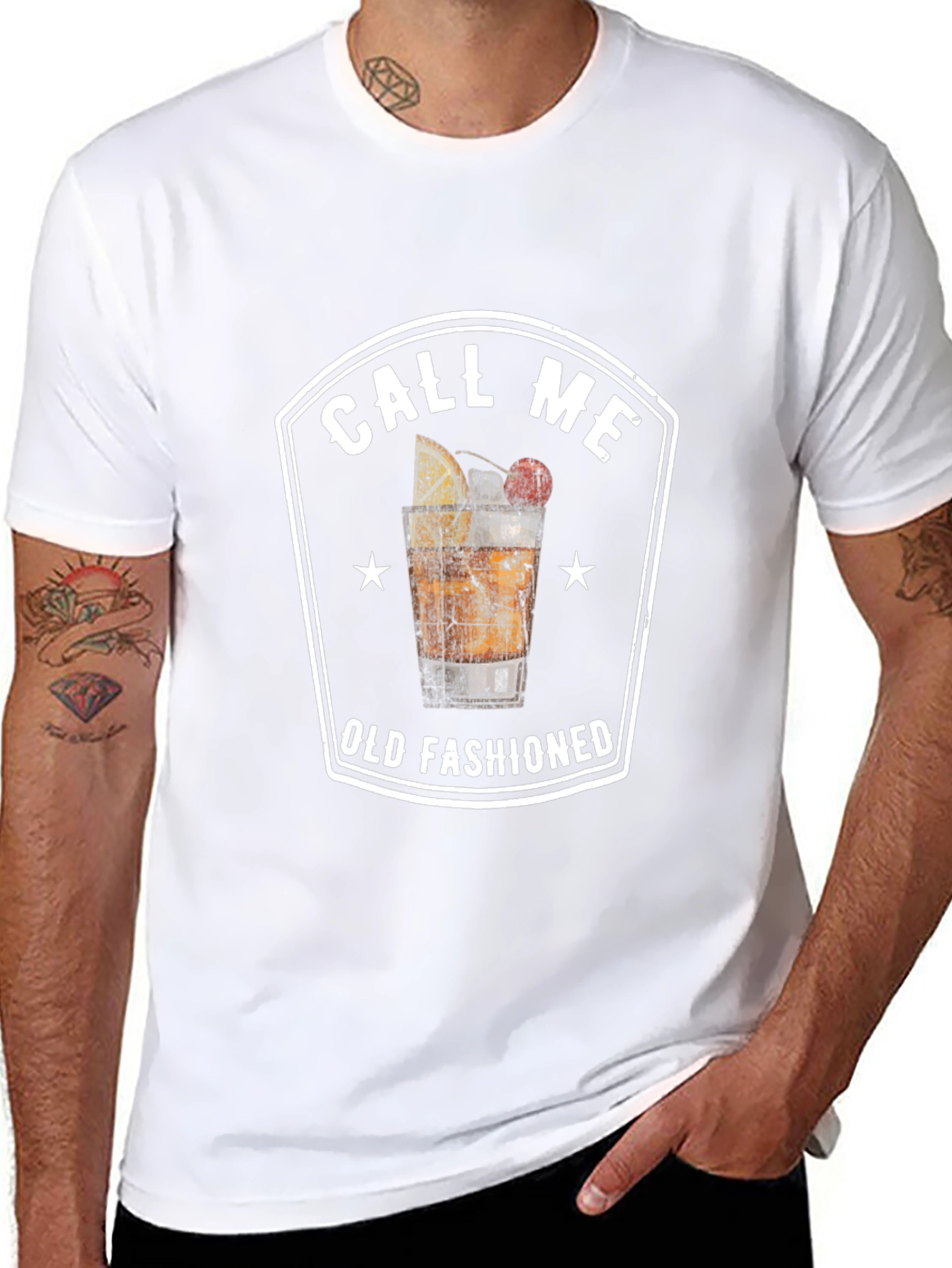 Call Me Old Fashioned Graphic Tee - Black