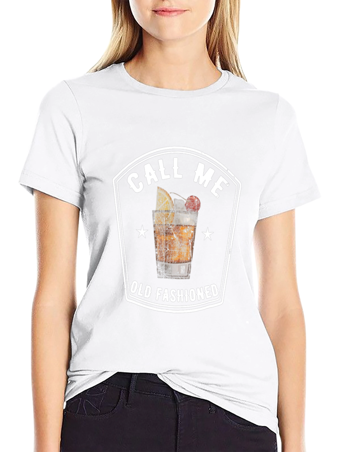 Call Me Old Fashioned Graphic Tee - Black