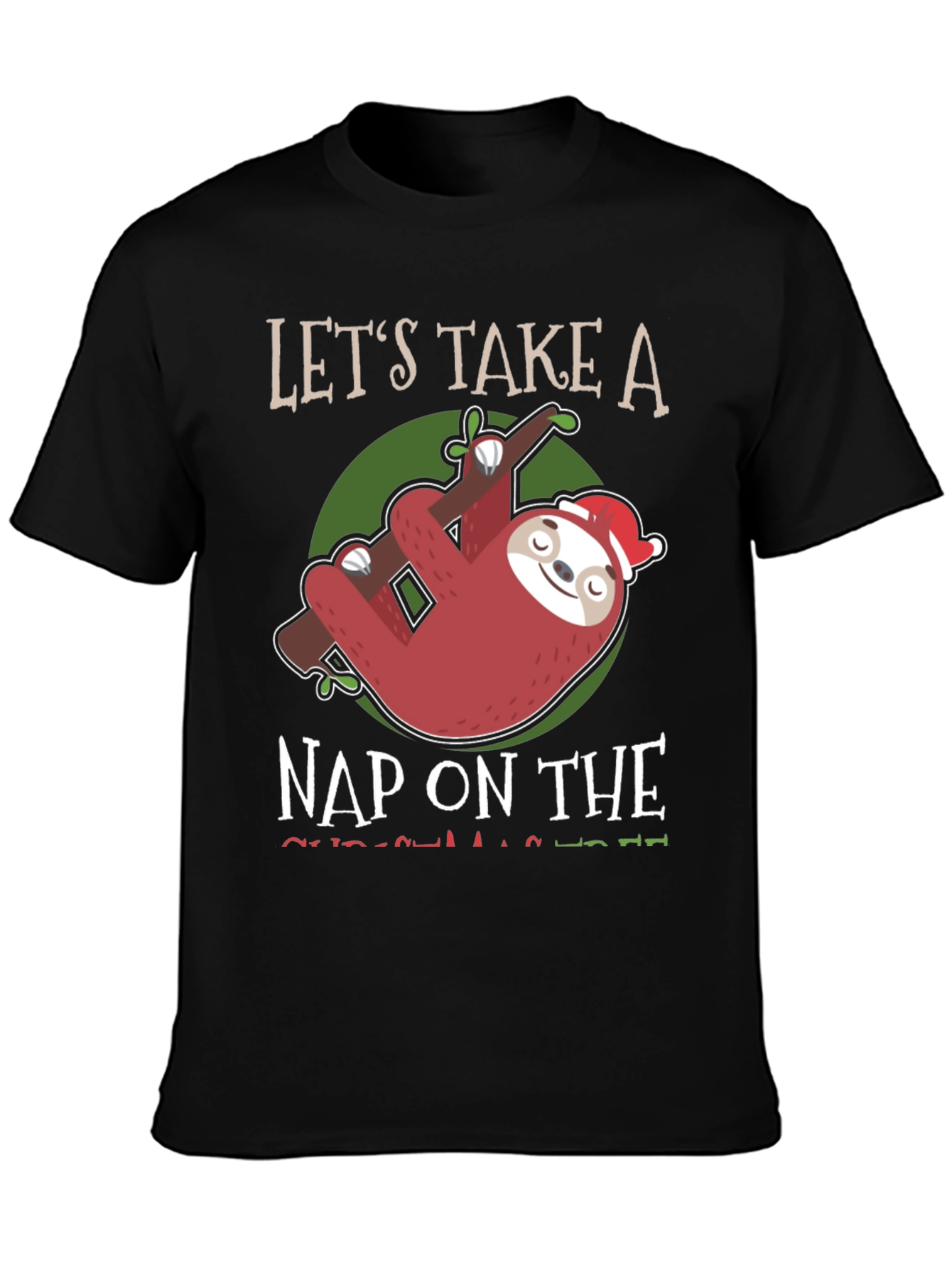 Sloth Christmas Nap Graphic Tee