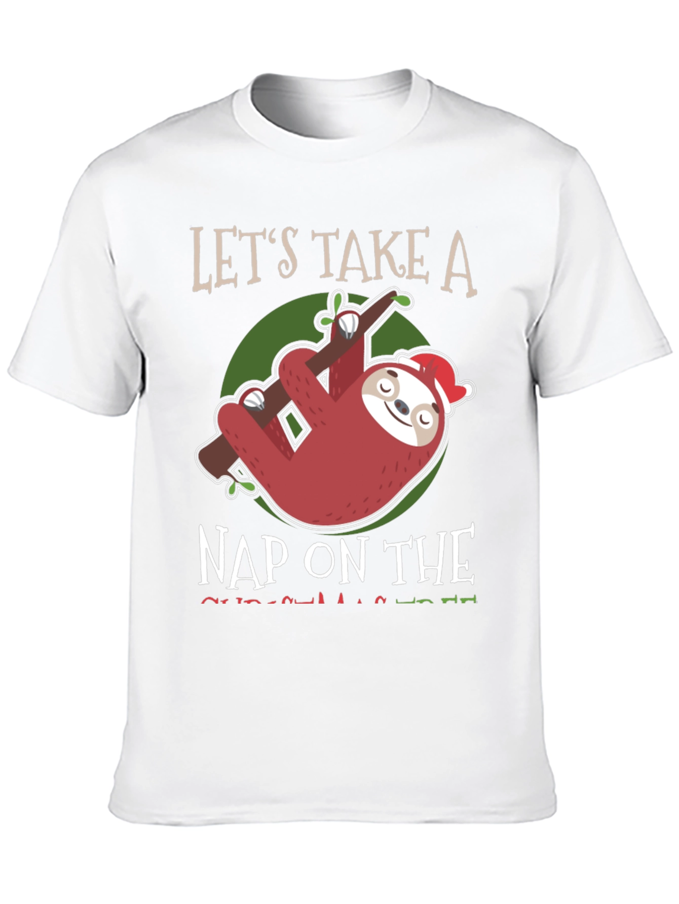 Sloth Christmas Nap Graphic Tee