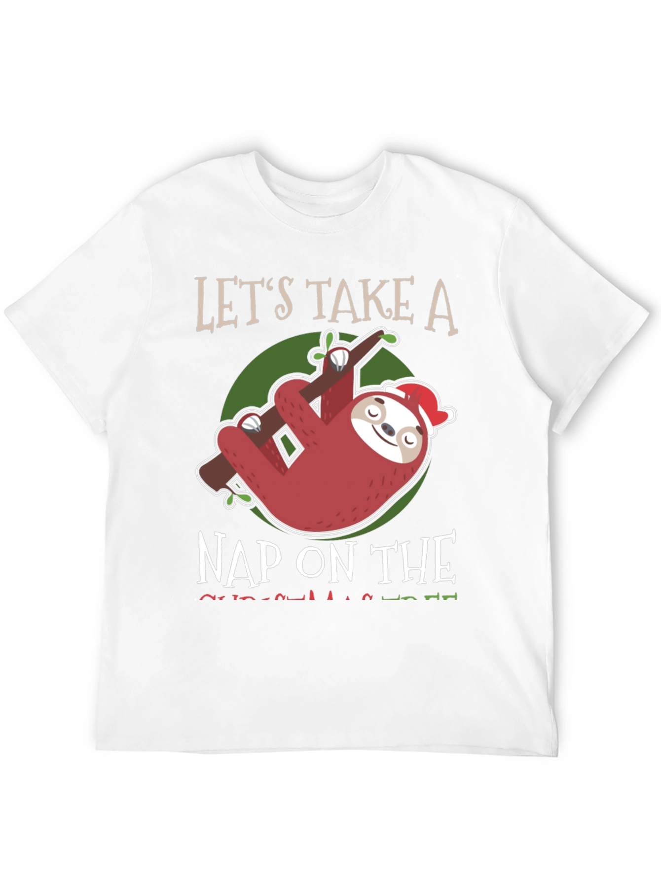 Sloth Christmas Nap Graphic Tee
