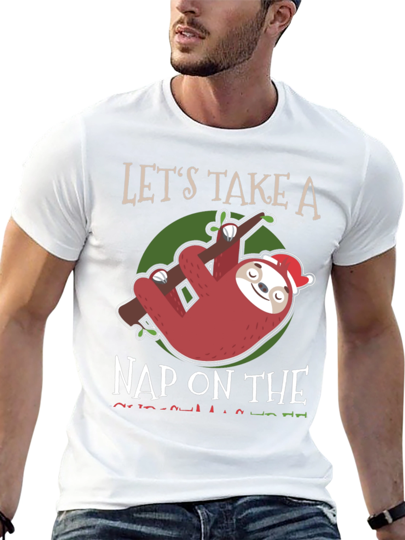 Sloth Christmas Nap Graphic Tee