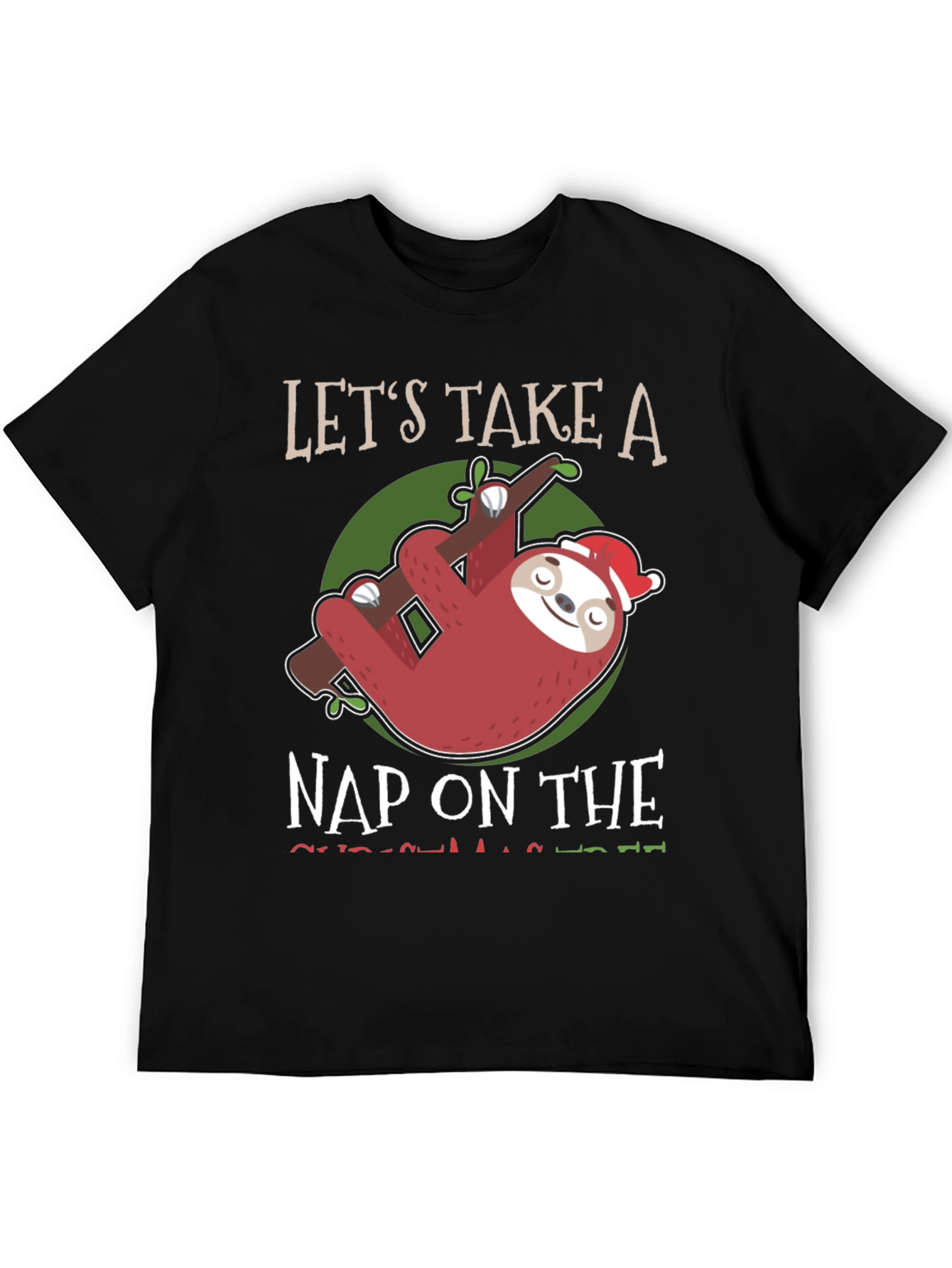 Sloth Christmas Nap Graphic Tee