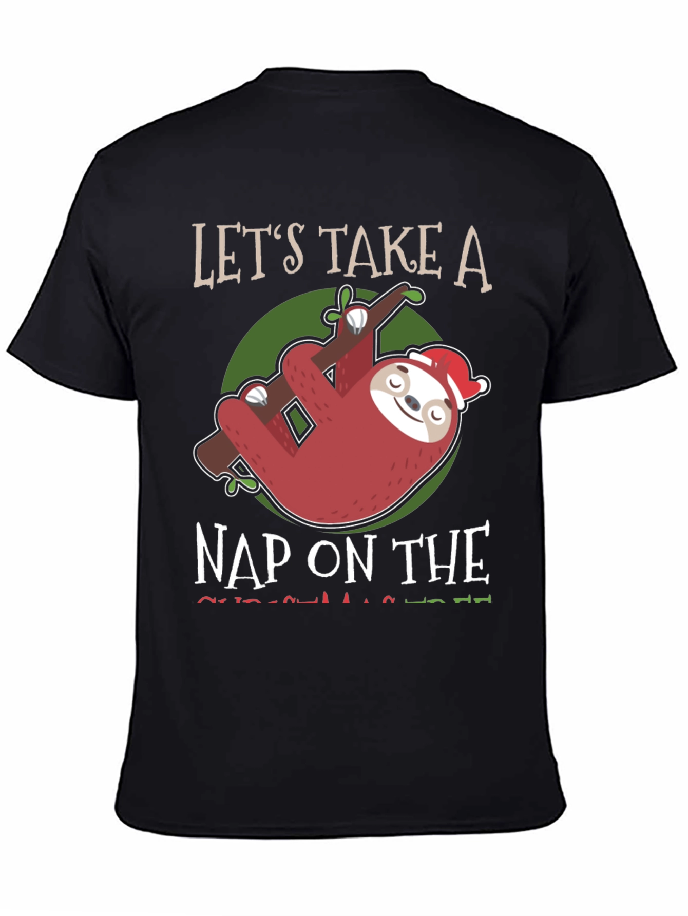 Sloth Christmas Nap Graphic Tee