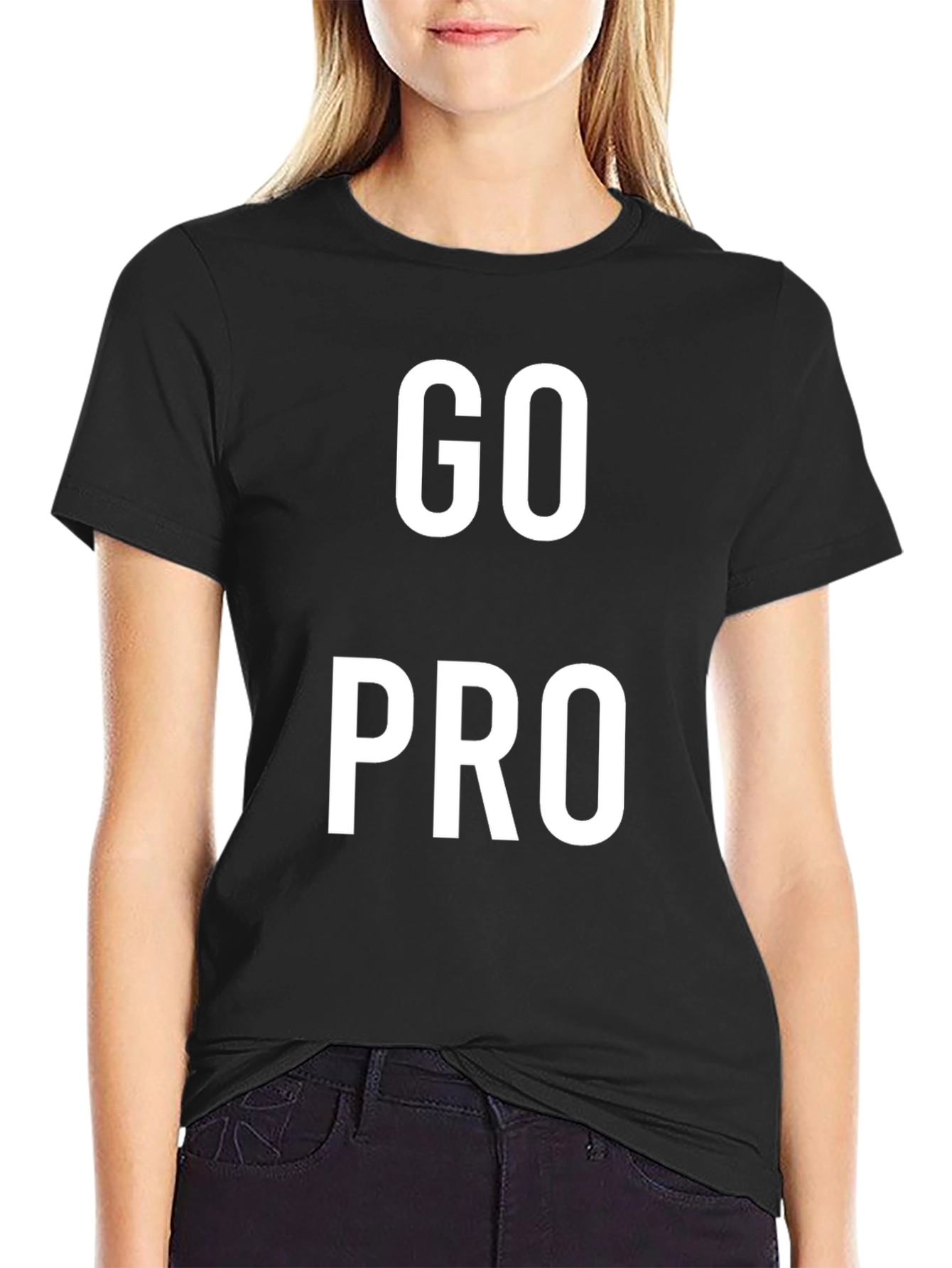 Go Pro Black Graphic Tee for Active Lifestyle