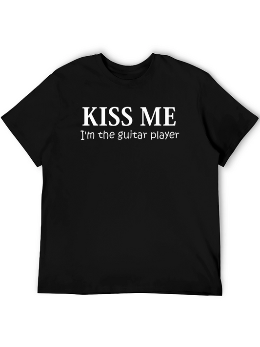 Kiss Me Im The Guitar Player Graphic Tee