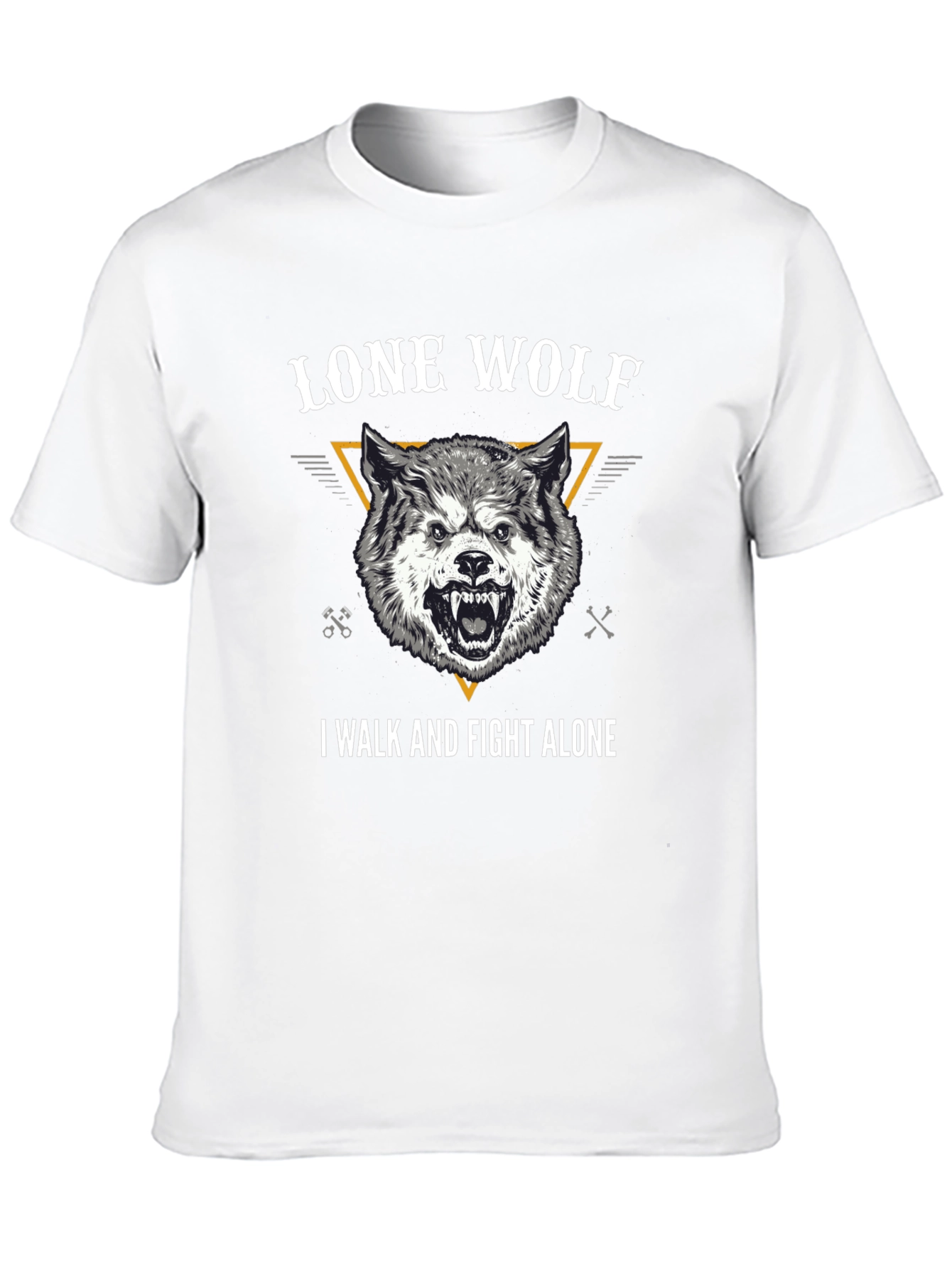 Lone Wolf Graphic Tee - Black Cotton T-Shirt