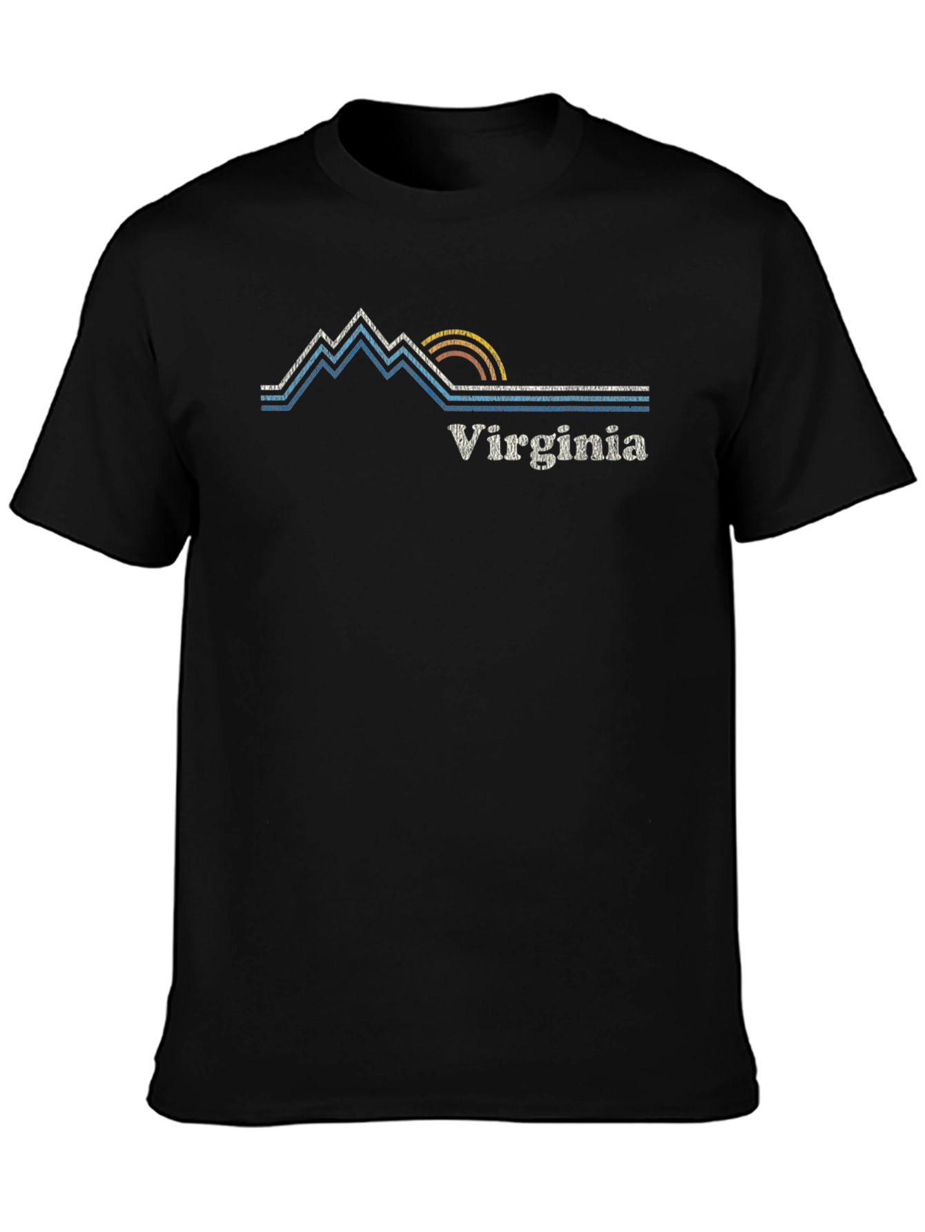 Virginia Graphic Tee - Mountain and Sunrise Design