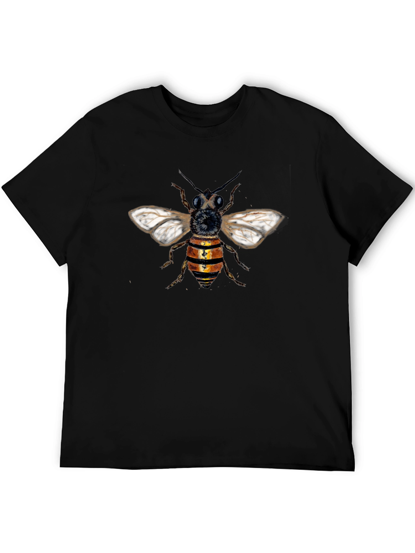 Bee Graphic T-Shirt - Black Cotton Blend