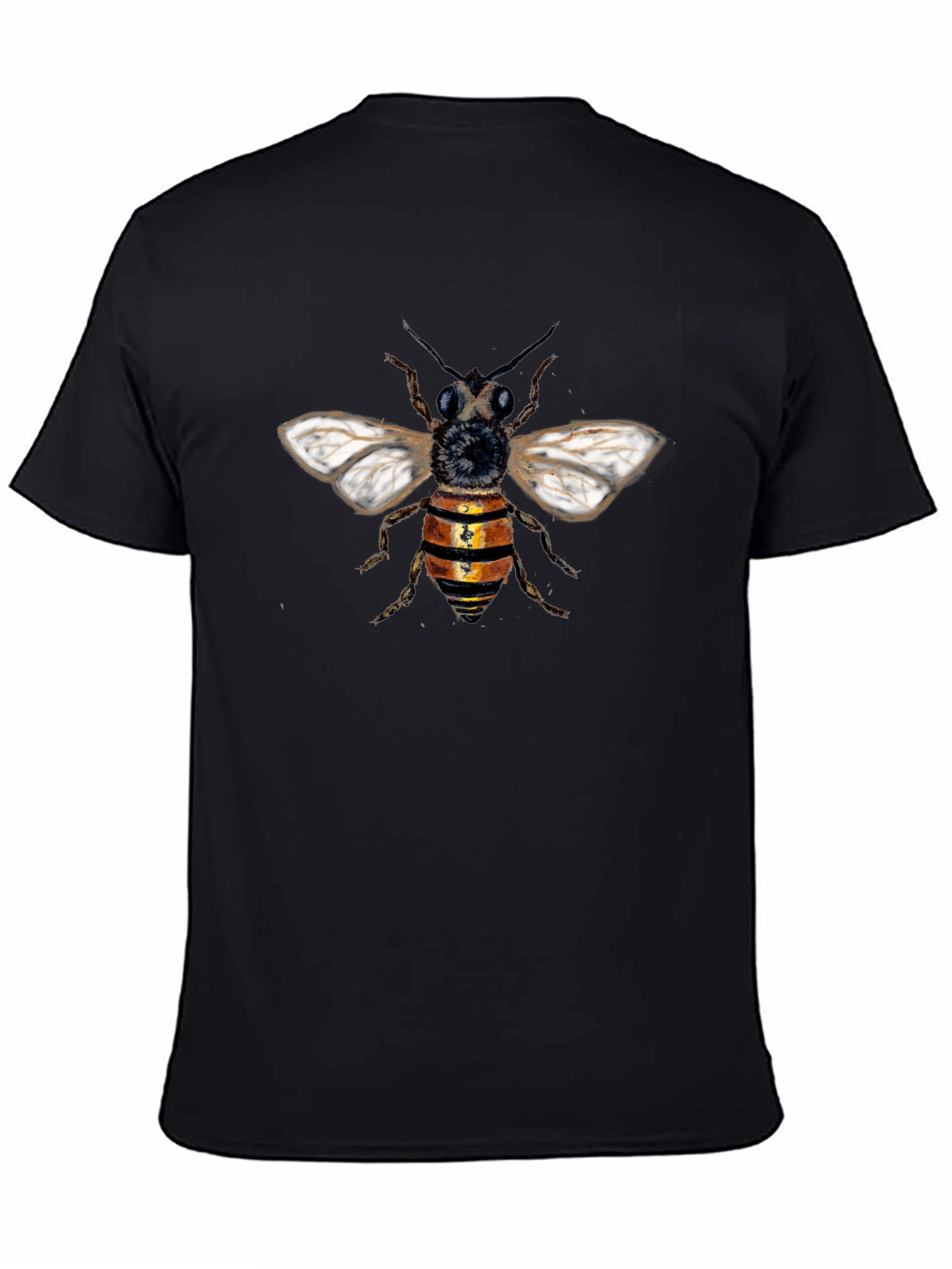 Bee Graphic T-Shirt - Black Cotton Blend