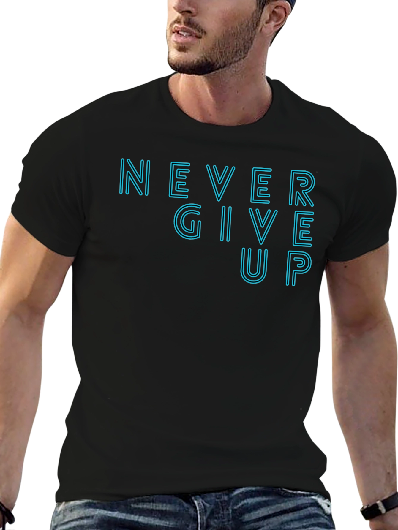 Motivational Never Give Up Graphic Tee
