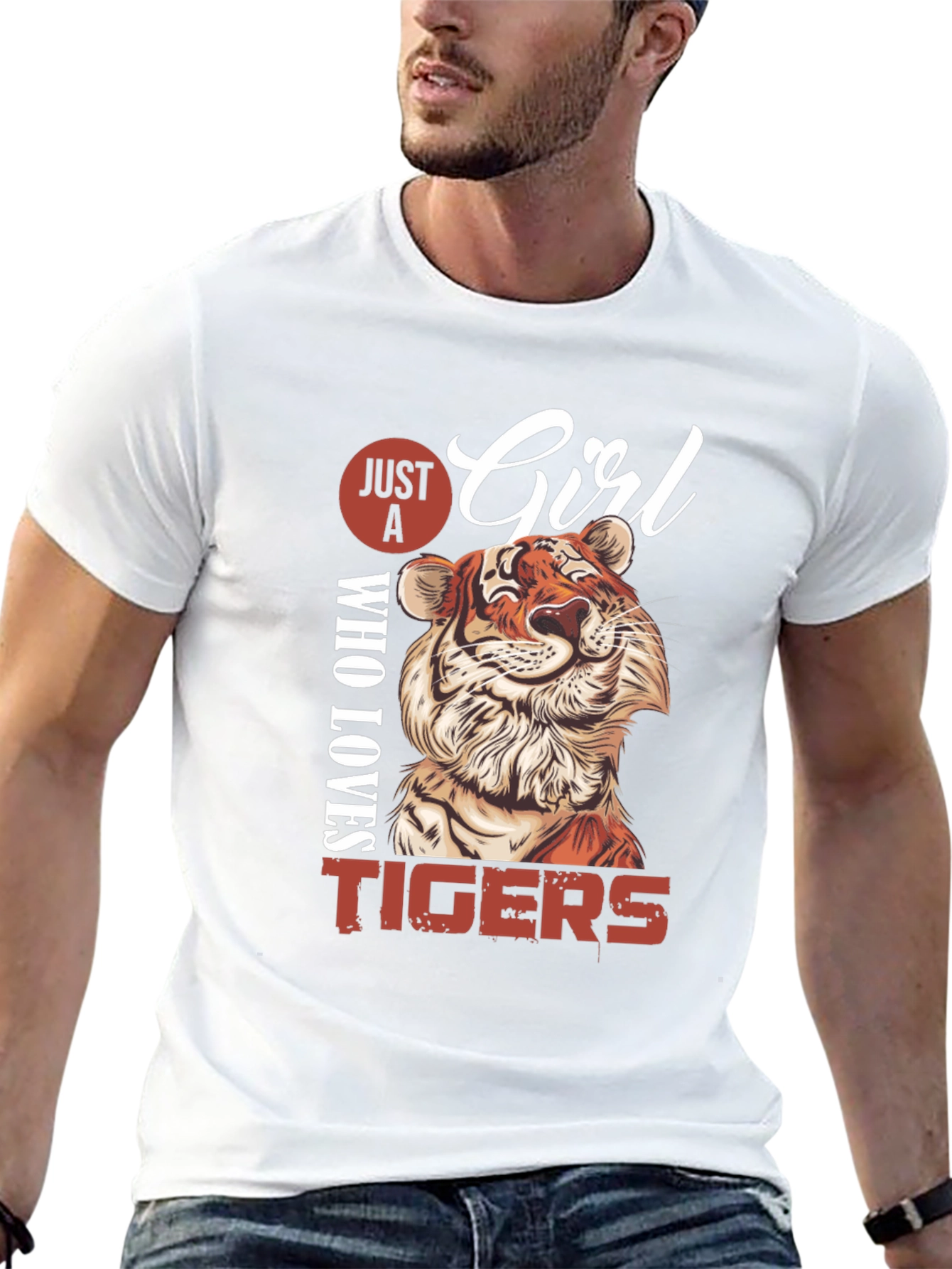 Just A Girl Who Loves Tigers Graphic Tee