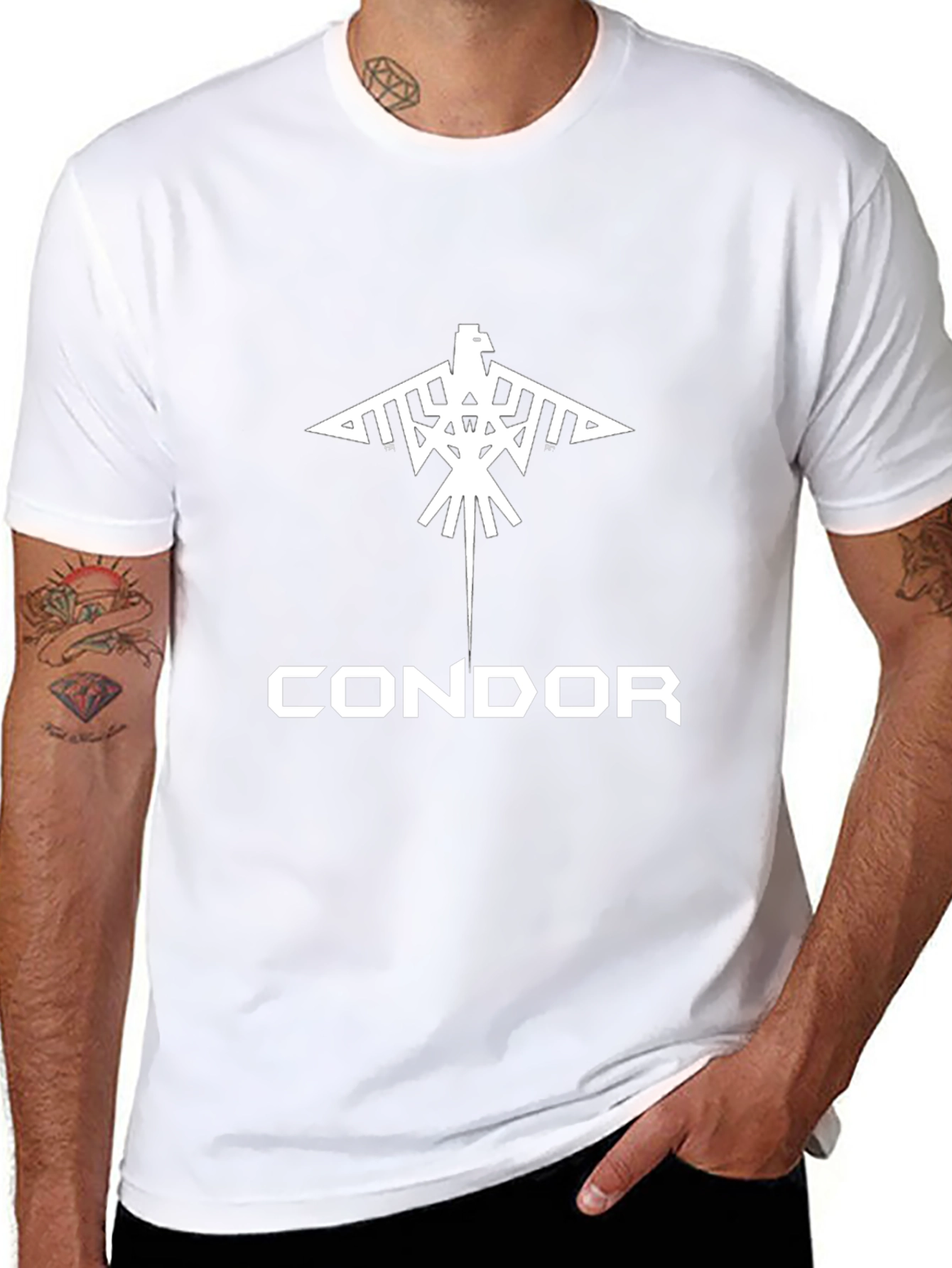Condor Graphic Print Black T-Shirt