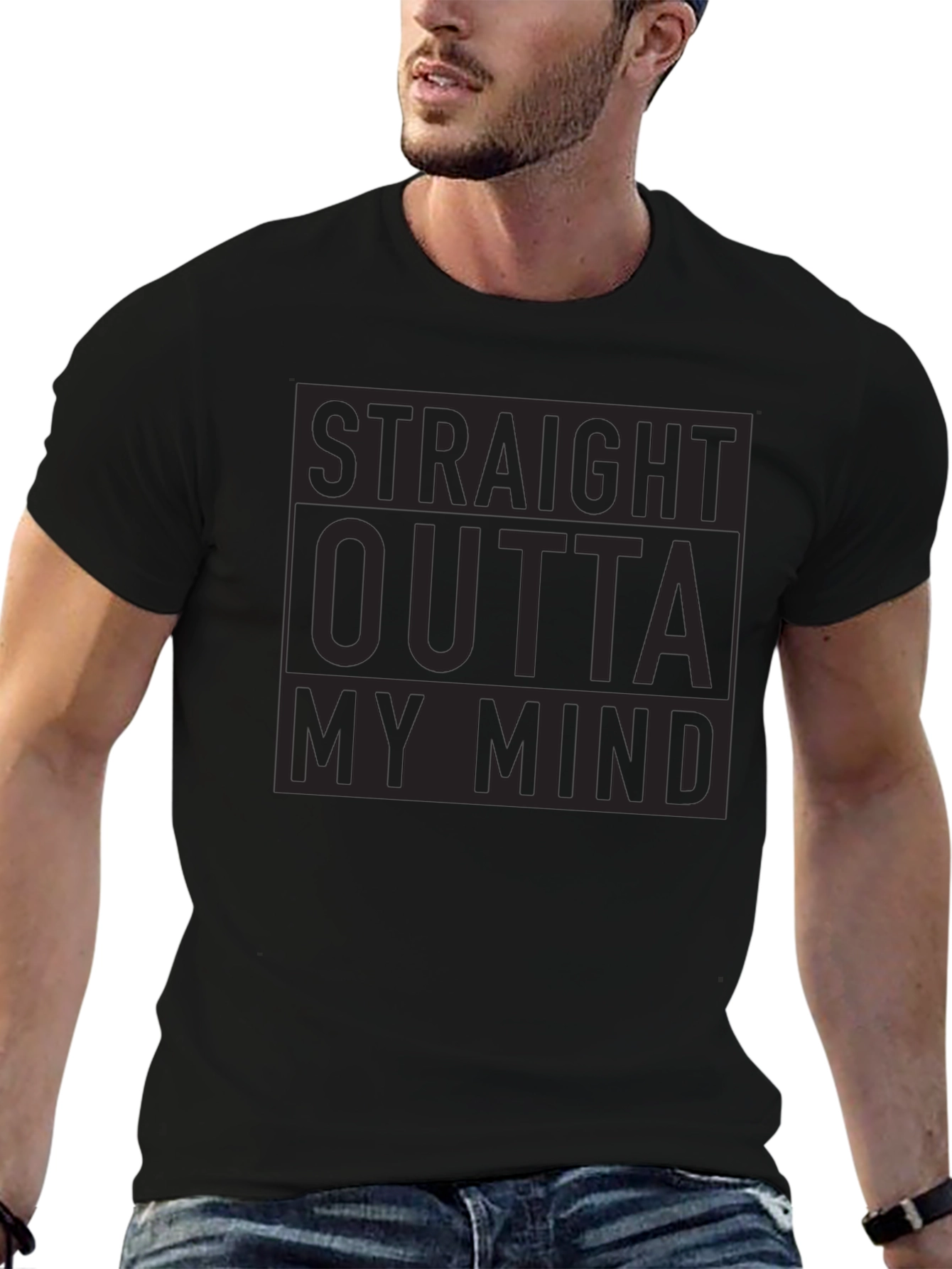 Straight Outta My Mind Black Tee