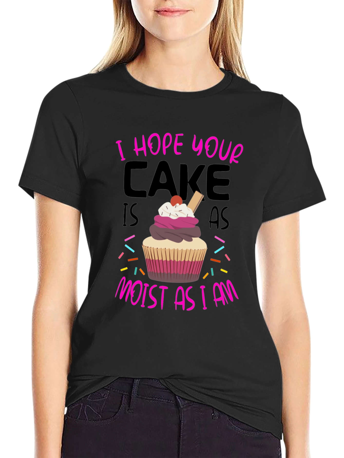 Humorous Cupcake T-Shirt - Moist As I Am