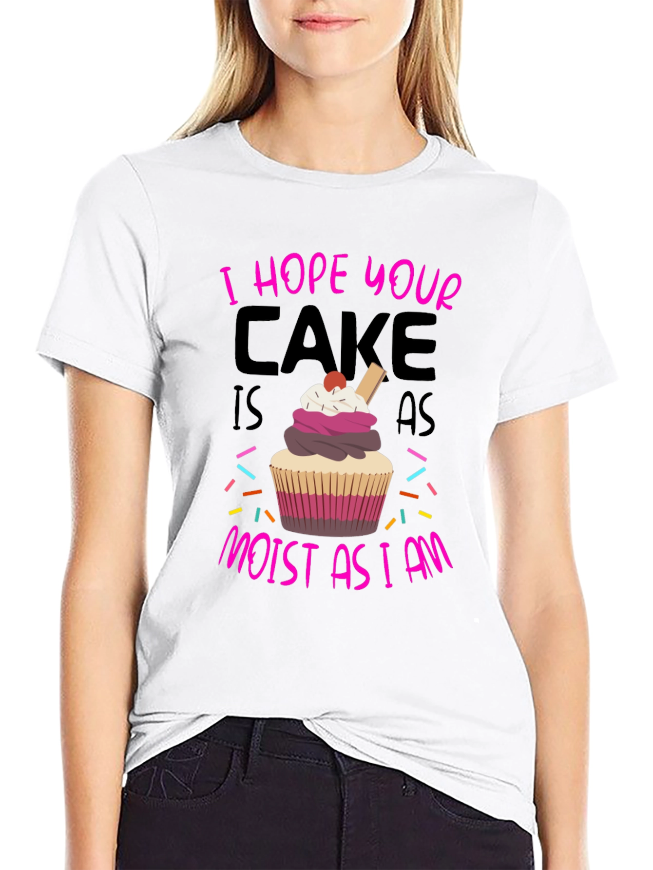 Humorous Cupcake T-Shirt - Moist As I Am