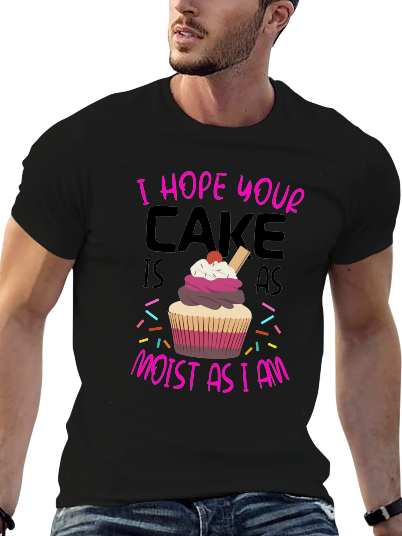 Humorous Cupcake T-Shirt - Moist As I Am